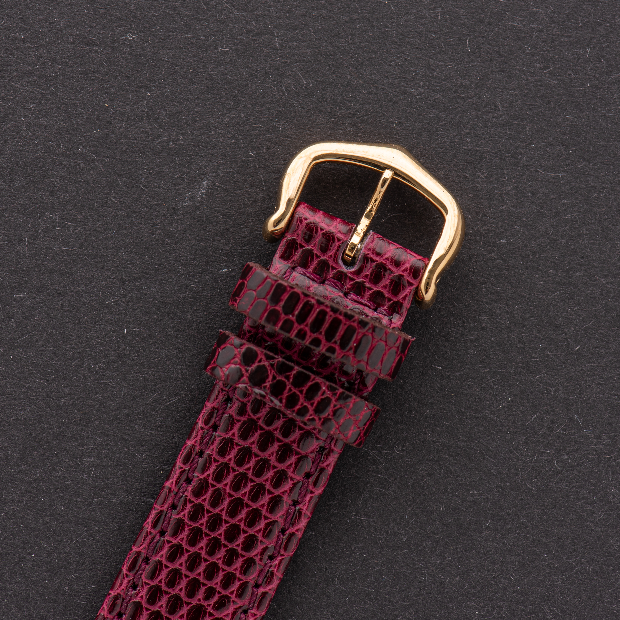 View of Cartier Tank De Must Vermeil Small Bordeau PM with Papers 1988 Ref 3 66001