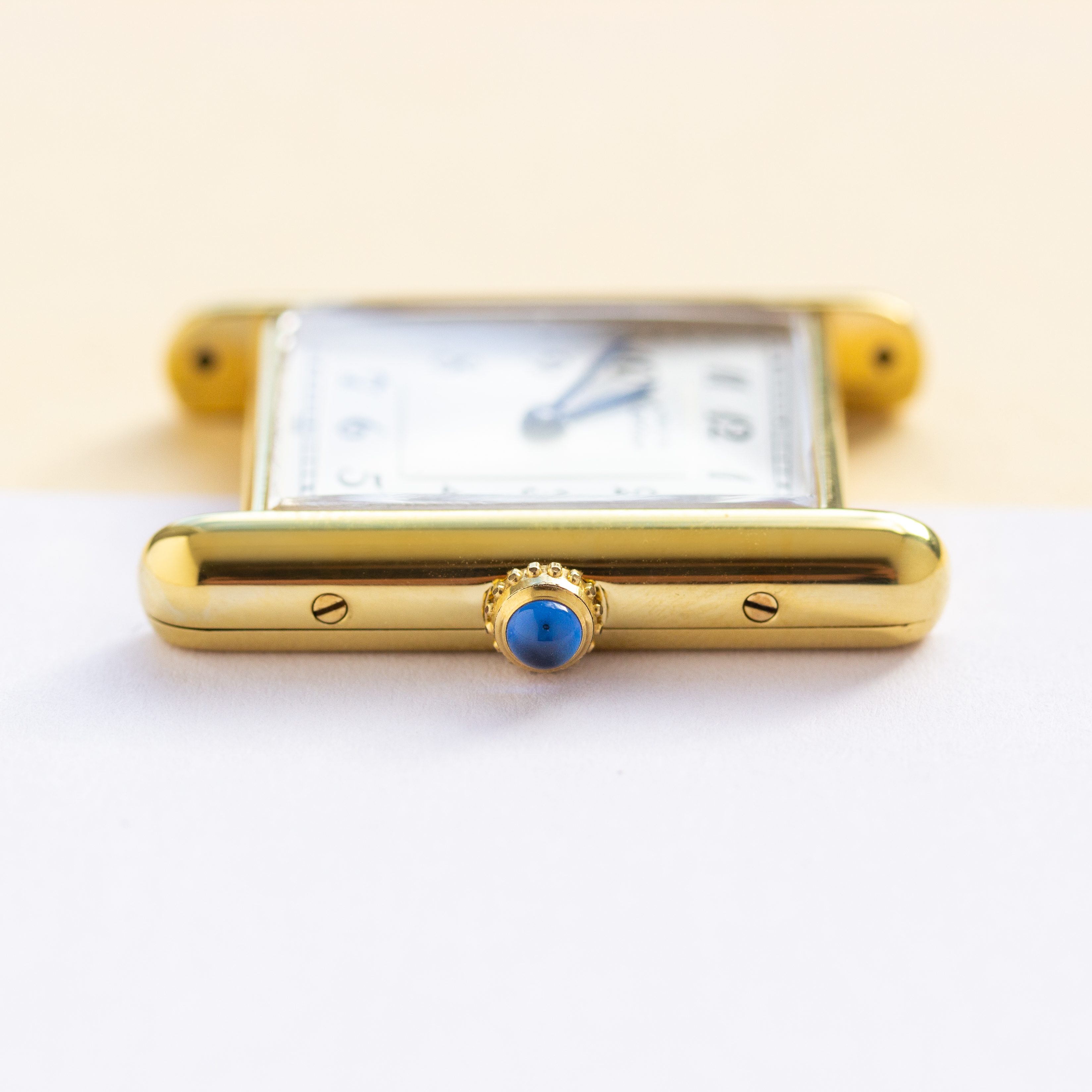 Vue de Cartier Must de Tank Vermeil Big Grand Size Breguet Dial Réf 590005