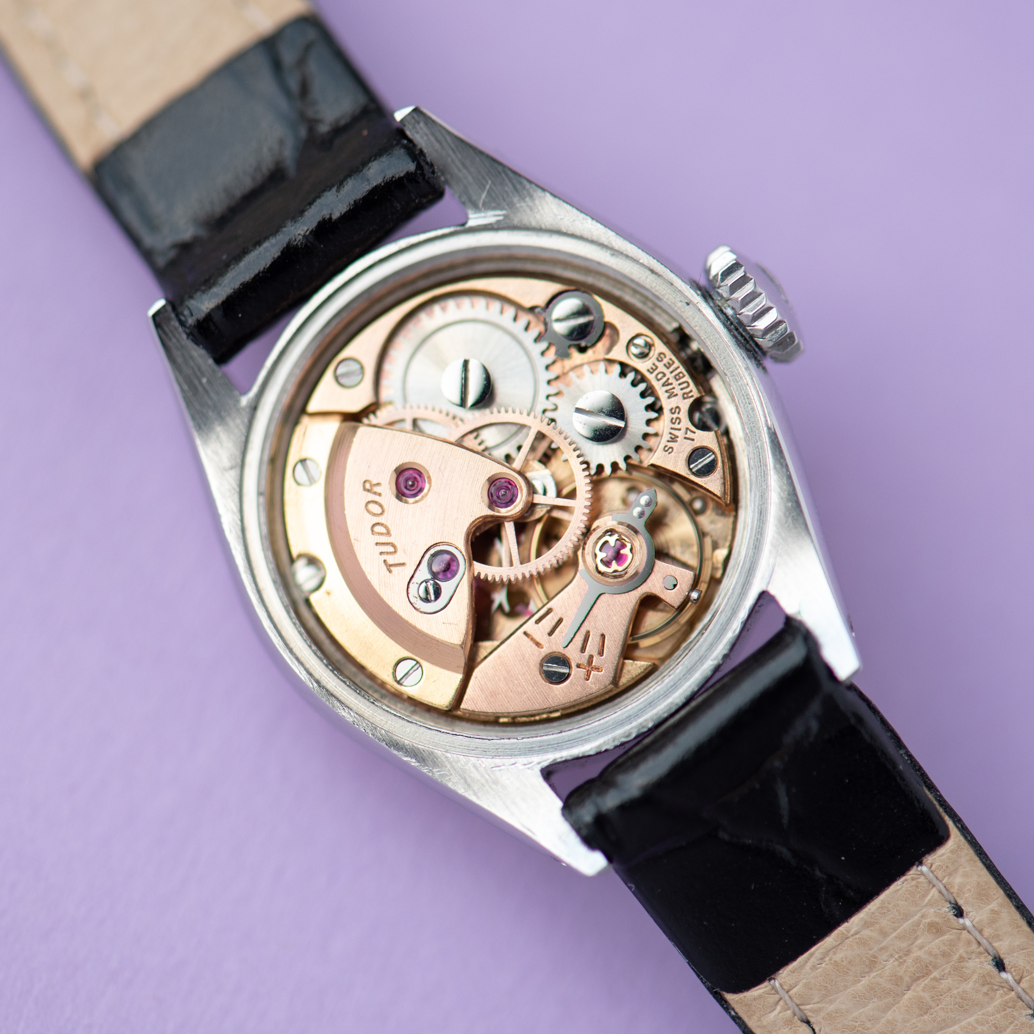 View of Tudor Small Rose Oyster Royal Shock-Resisting Réf 7935 from 1957