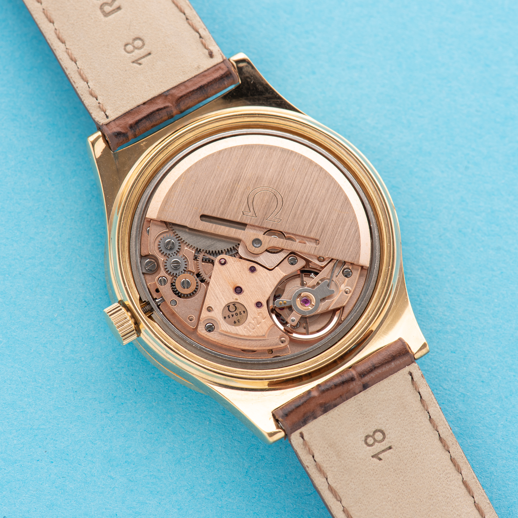 View of Omega Geneva Day Date Automatic Jumbo from 1975 Ref 166.0169