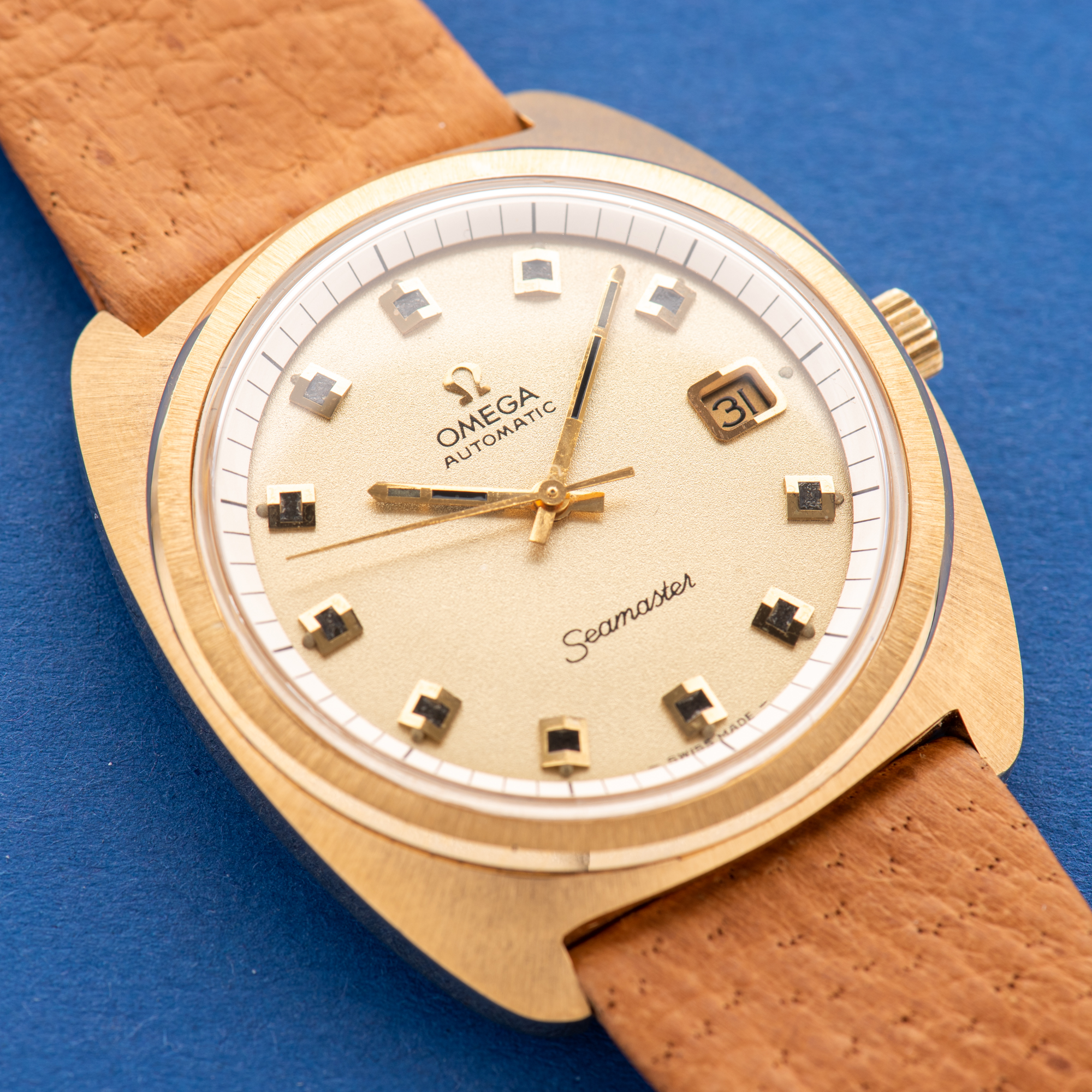 View of Omega Seamaster Automatic Jumbo Star Dial from 1969 Réf 166.065