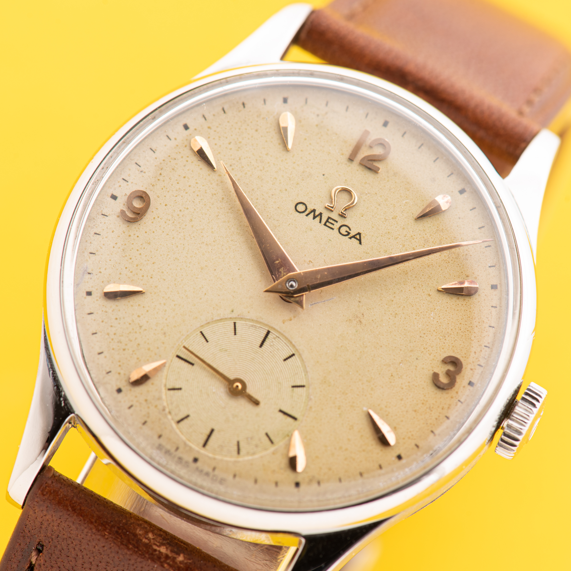 Zicht op Omega Jurk Kleine Seconden Cal 265 vanaf 1950 Ref 2540