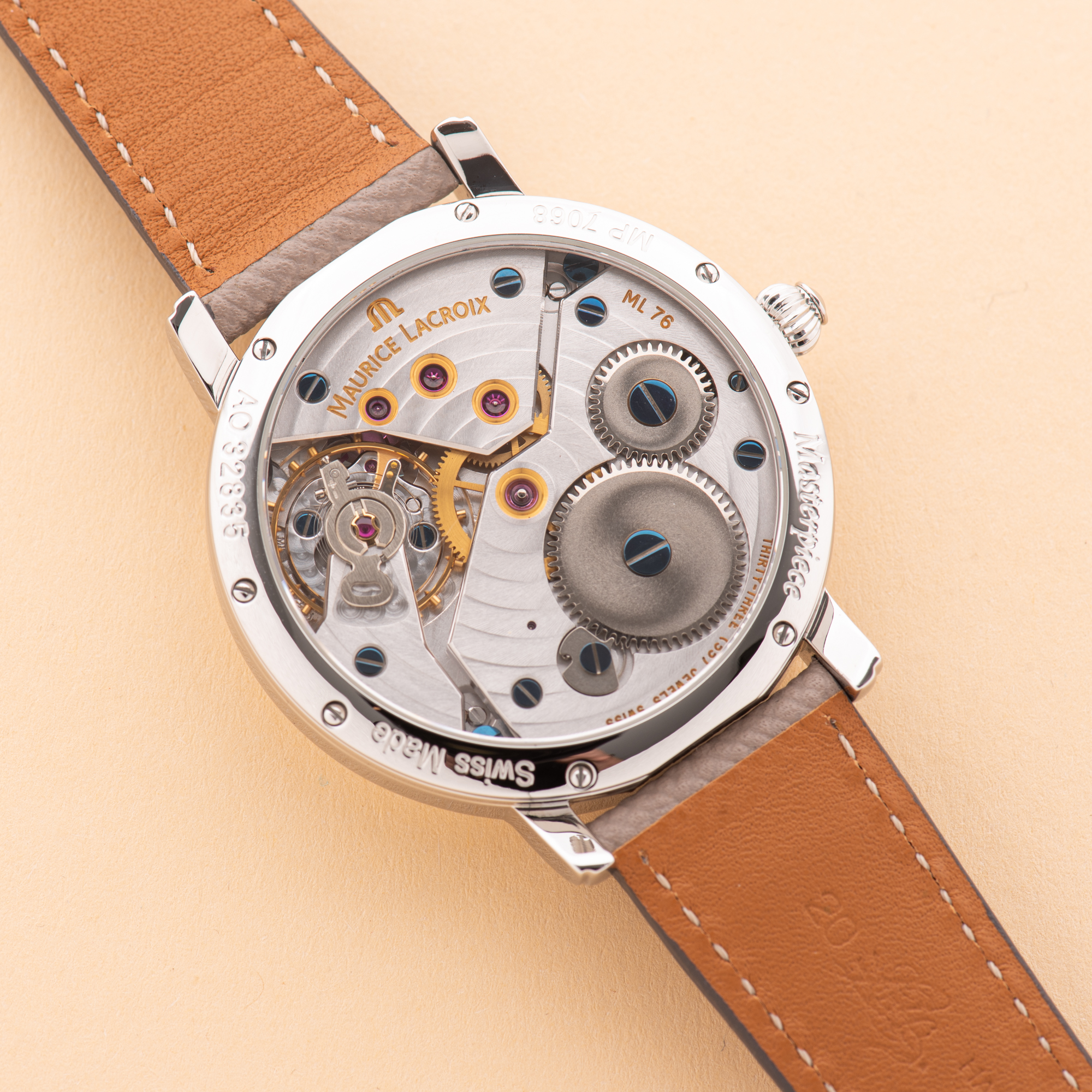 Vue de Maurice Lacroix Masterpiece Calendrier Retrograde Acier Réf MP7068