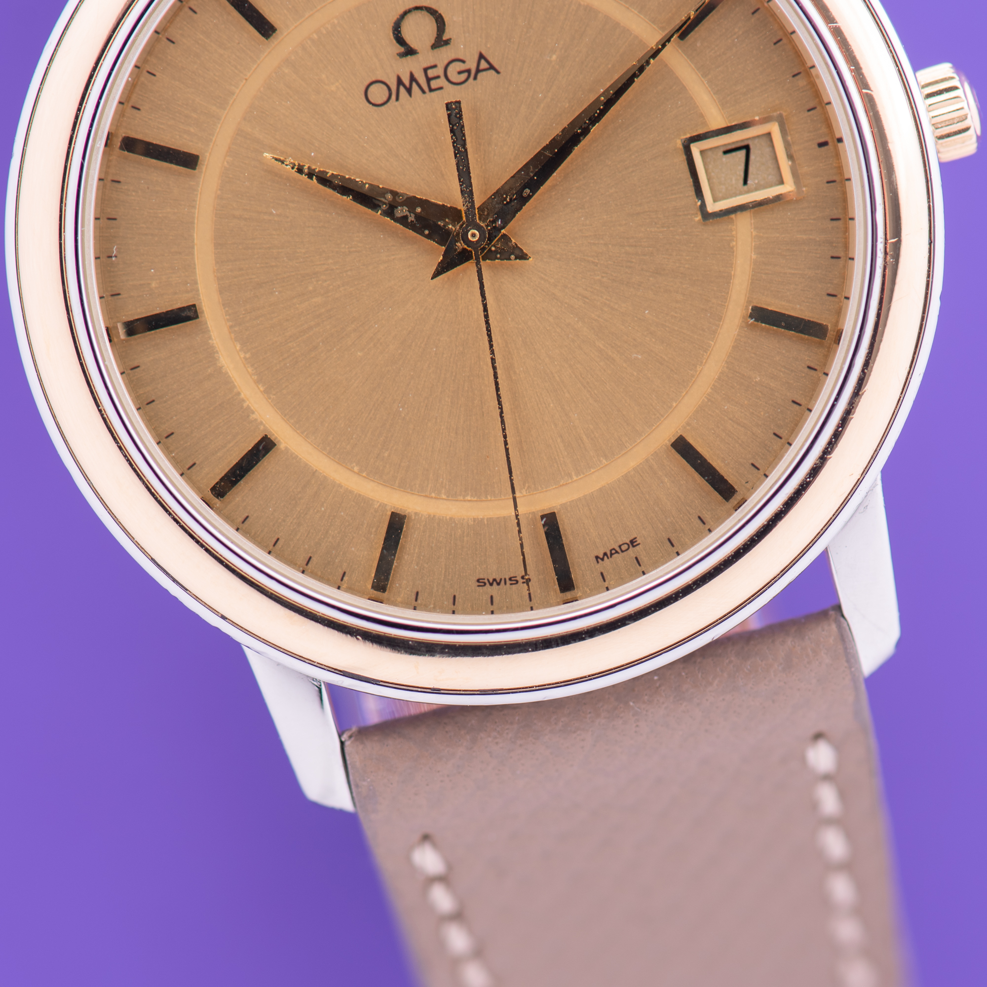 Zicht op Omega De Ville Prestige Gold/Staal Quartz Ref 196.1150