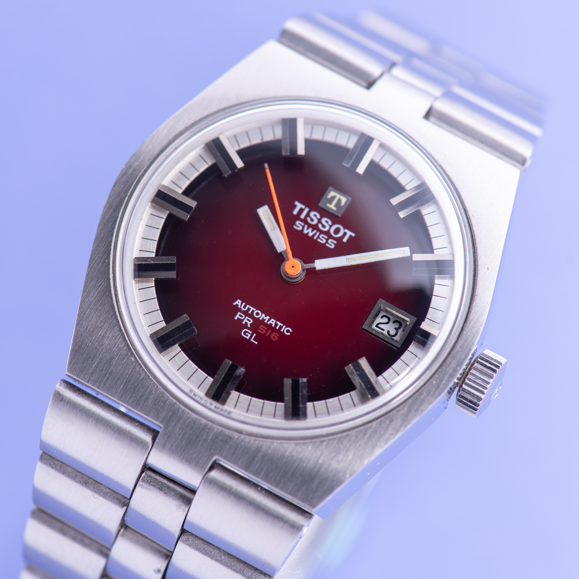 View of Tissot PR516 GL Red Bordeaux Ref 44672-6