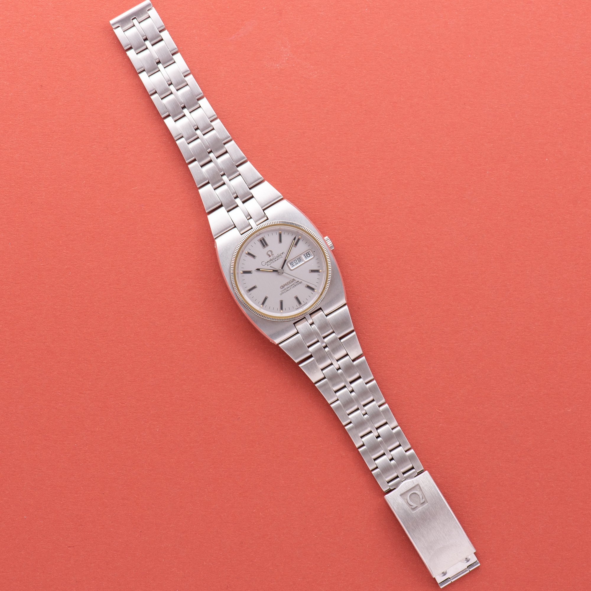 View of Omega Constellation Day Date (North) Korea Day from 1972 Ref 168.0054