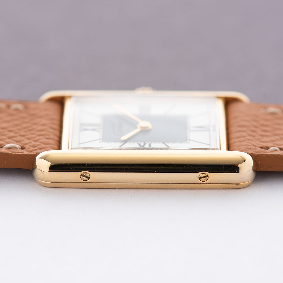 Thumbnail: Cartier Tank De Must Vermeil Grand Large Model Full Set Réf 590005