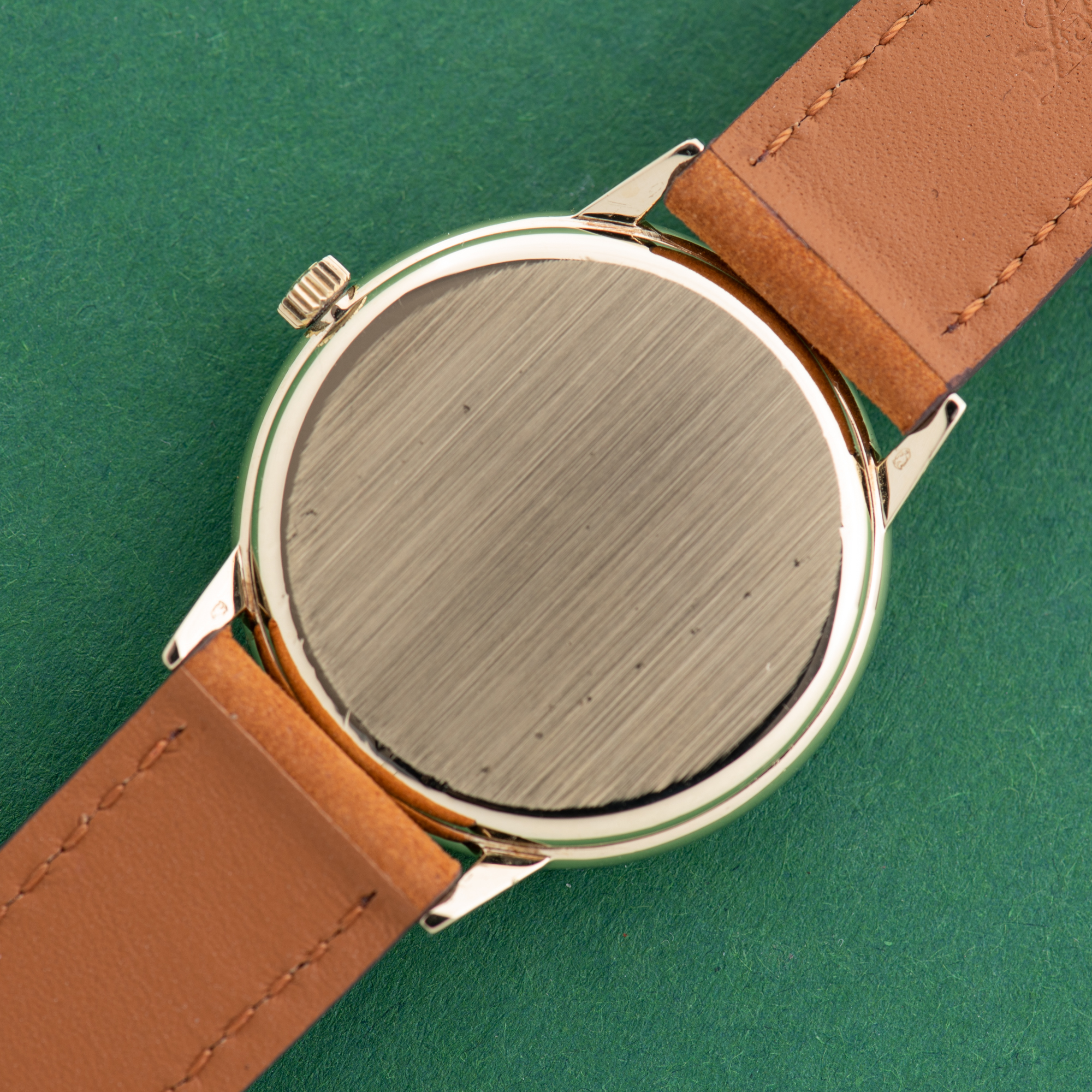 View of Omega Geneva Date Dress Watch 14K Yellow Gold from 1969 Ref 131.041