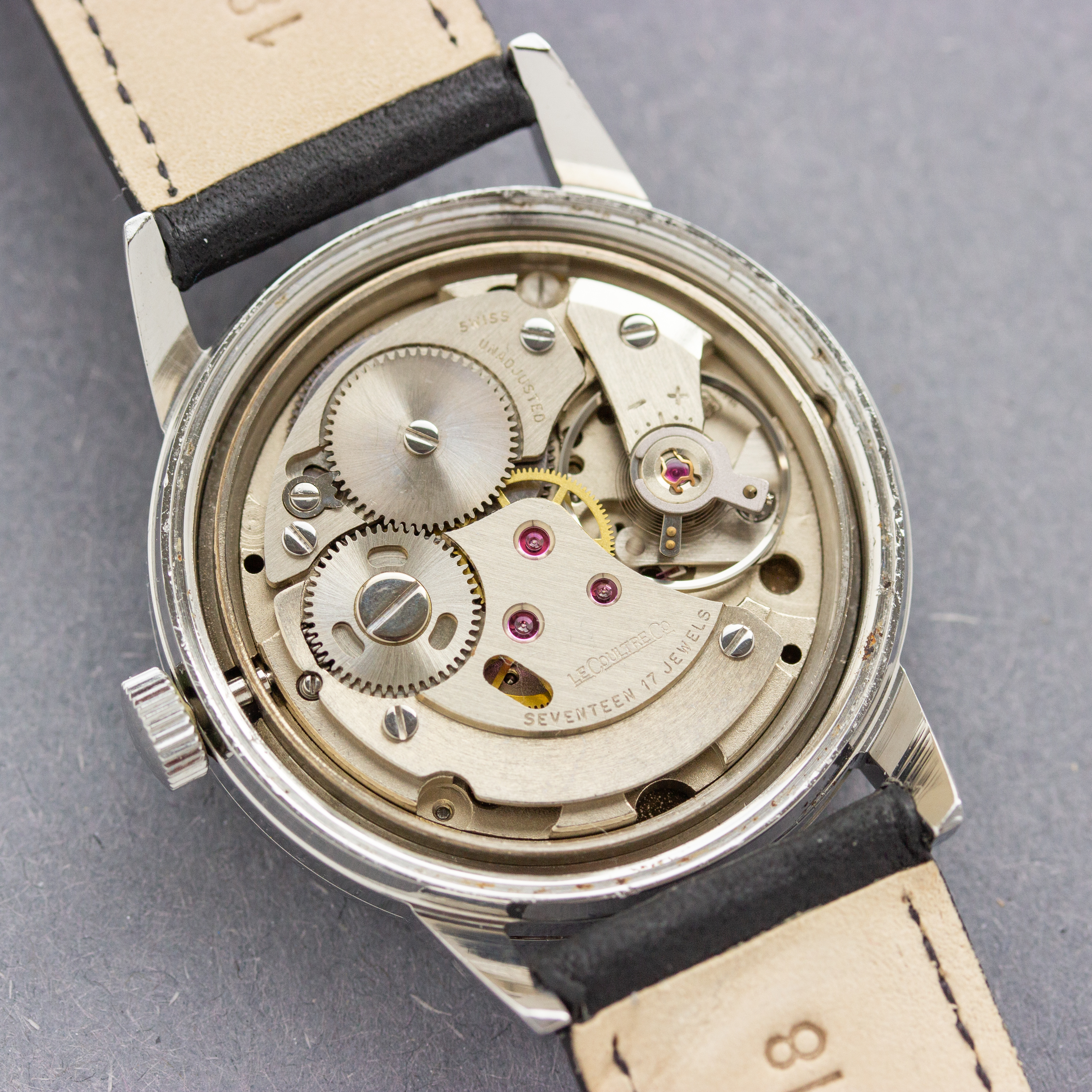 Vue de Jaeger Lecoultre Club Dress centre second Steel Réf 200105