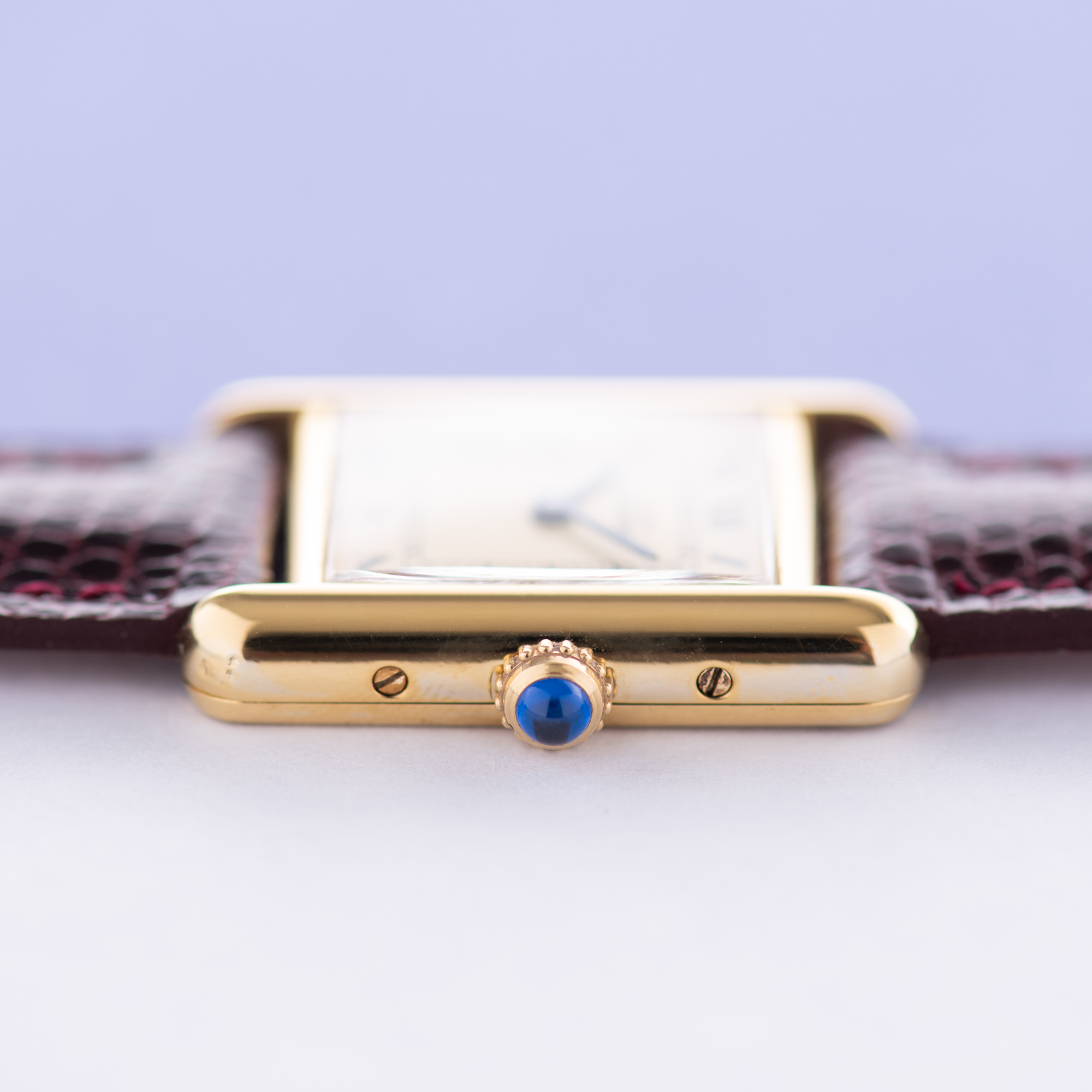 Zicht op Cartier Must by Tank Vermeil Quartz Roman Dial