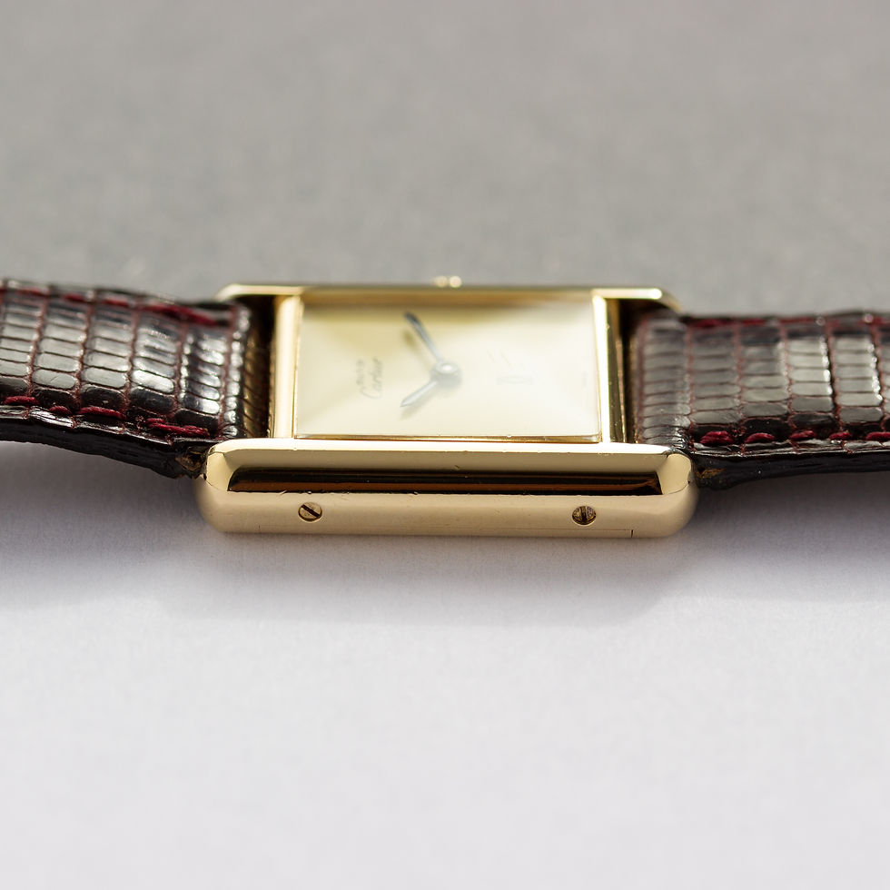 Miniature : Cartier Tank Vermeil Full Set  Ivory Lemon Dial