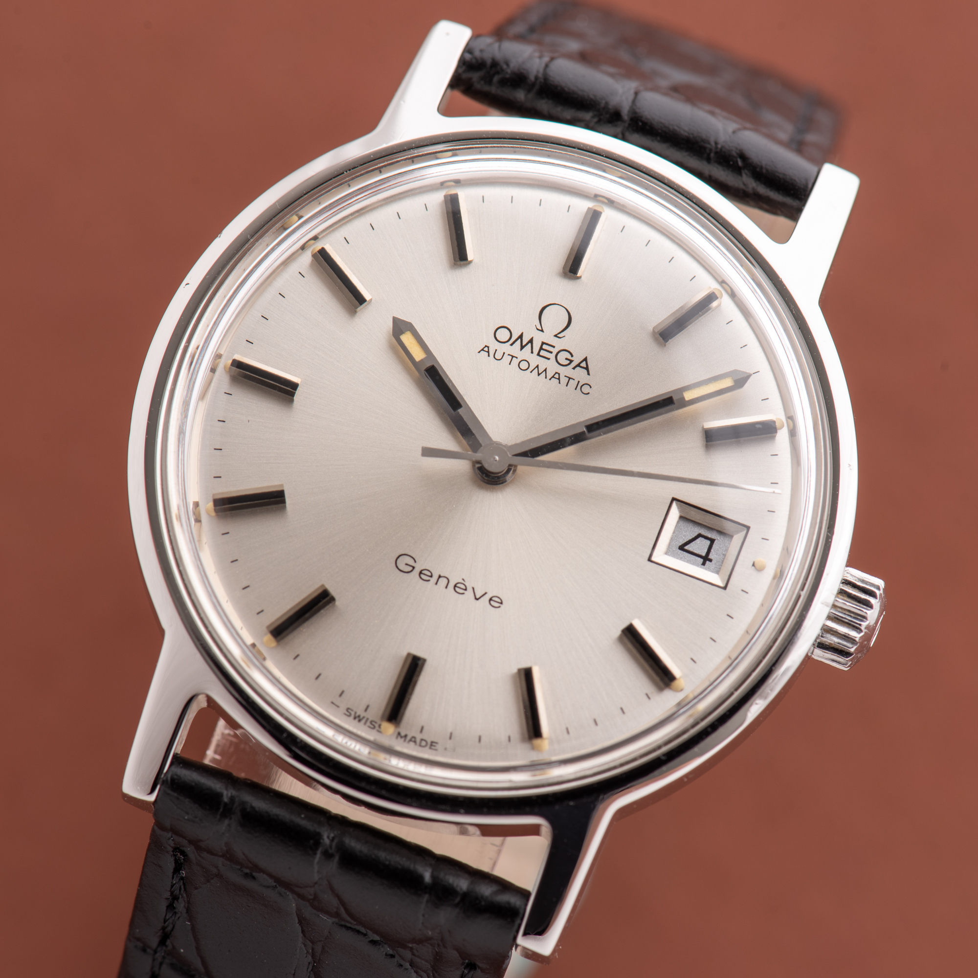 View of Omega Geneva Automatic Date From 1971 Ref 166.0163
