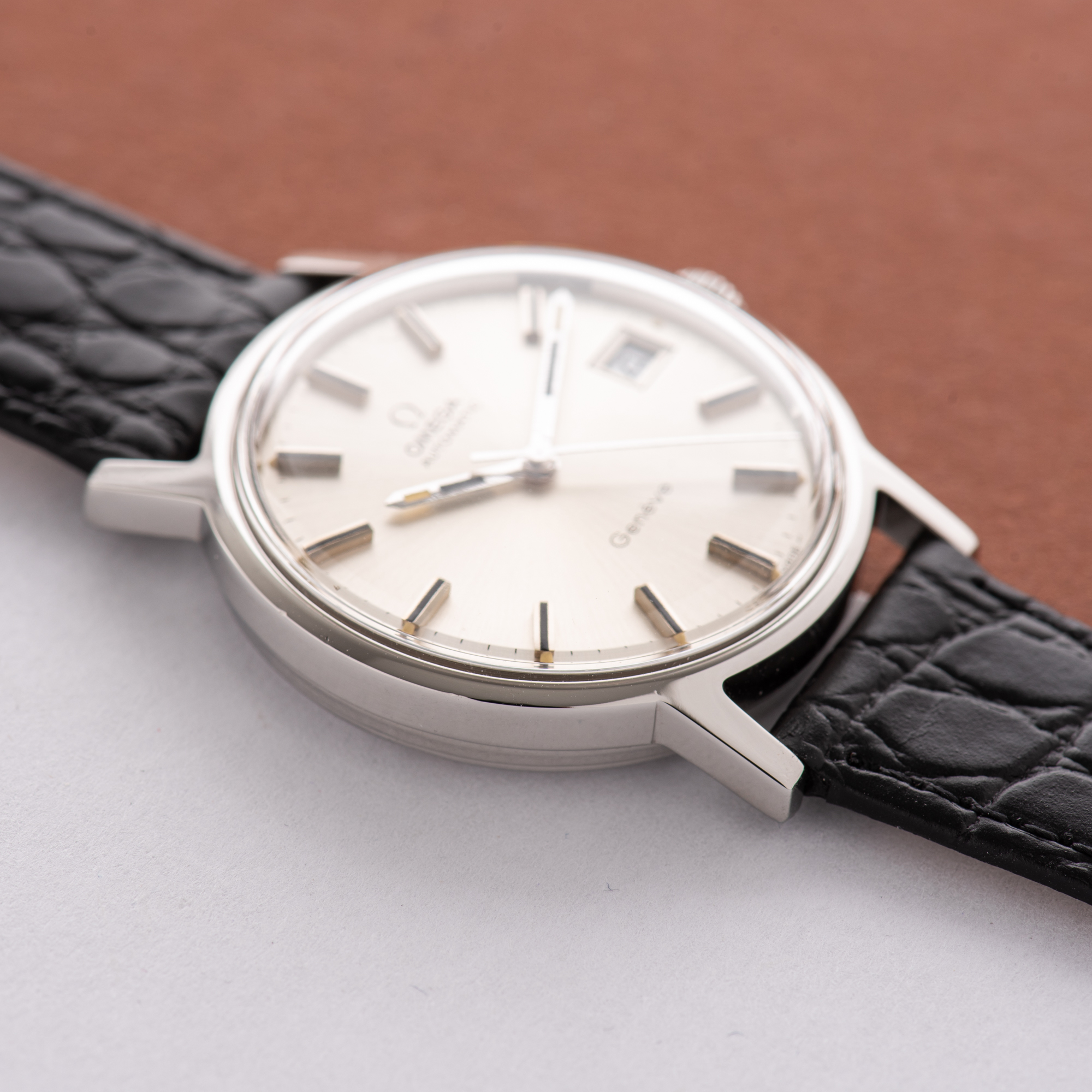 View of Omega Geneva Automatic Date From 1971 Ref 166.0163