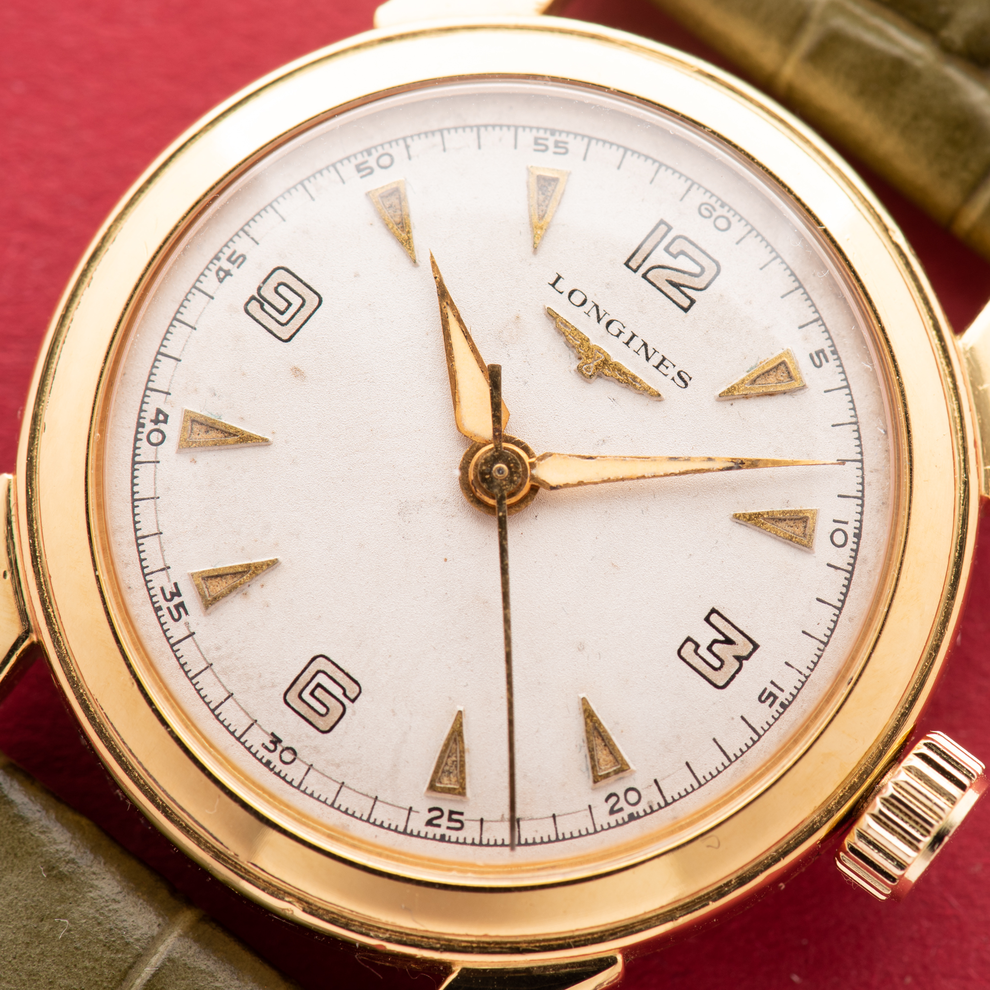 View of Longines Dress Watch Centre Seconds Gold Plated Cal 23 ZS Ref 6246