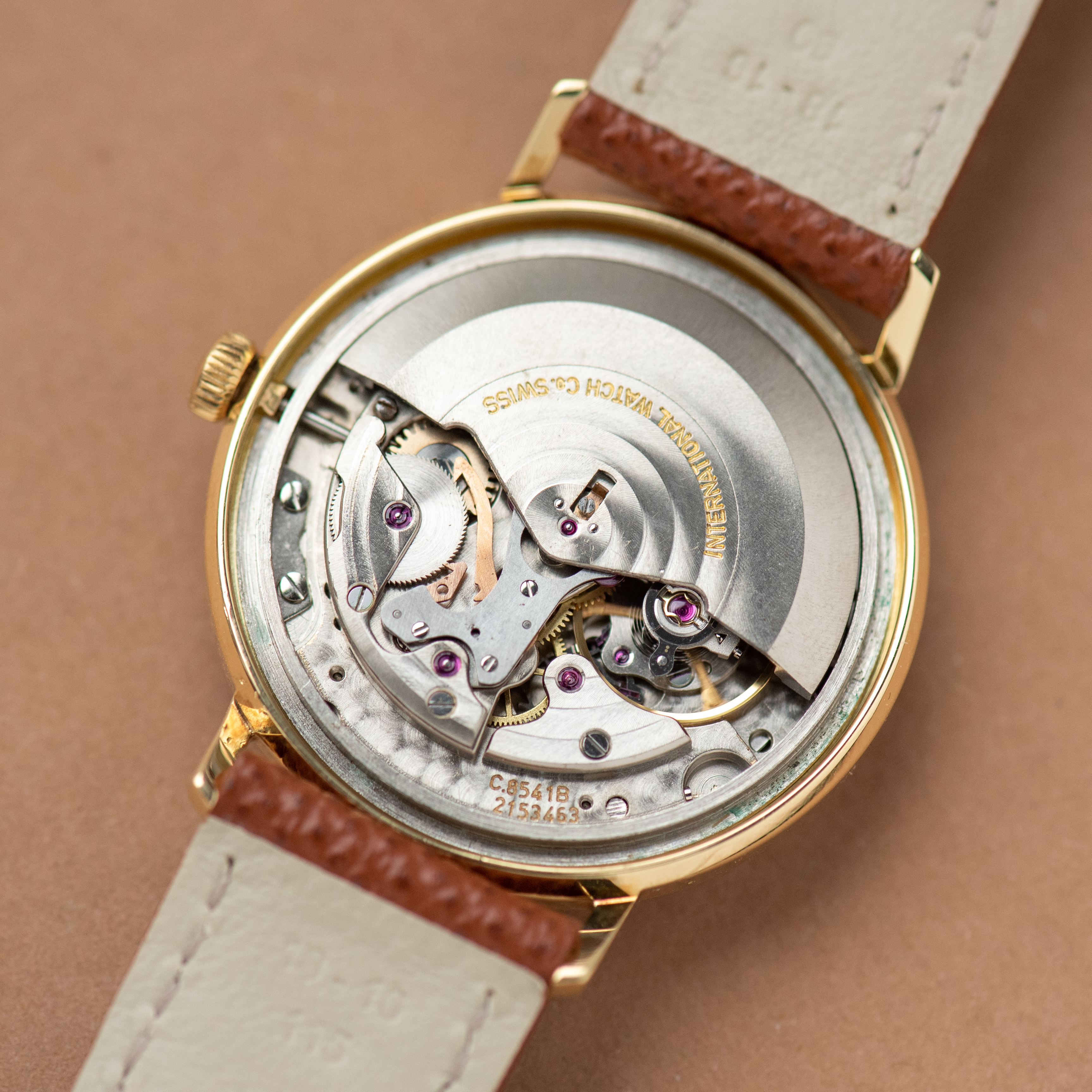 View of IWC Dress Watch Automatic Date Pellaton Ref 1818 Cal C.8541B