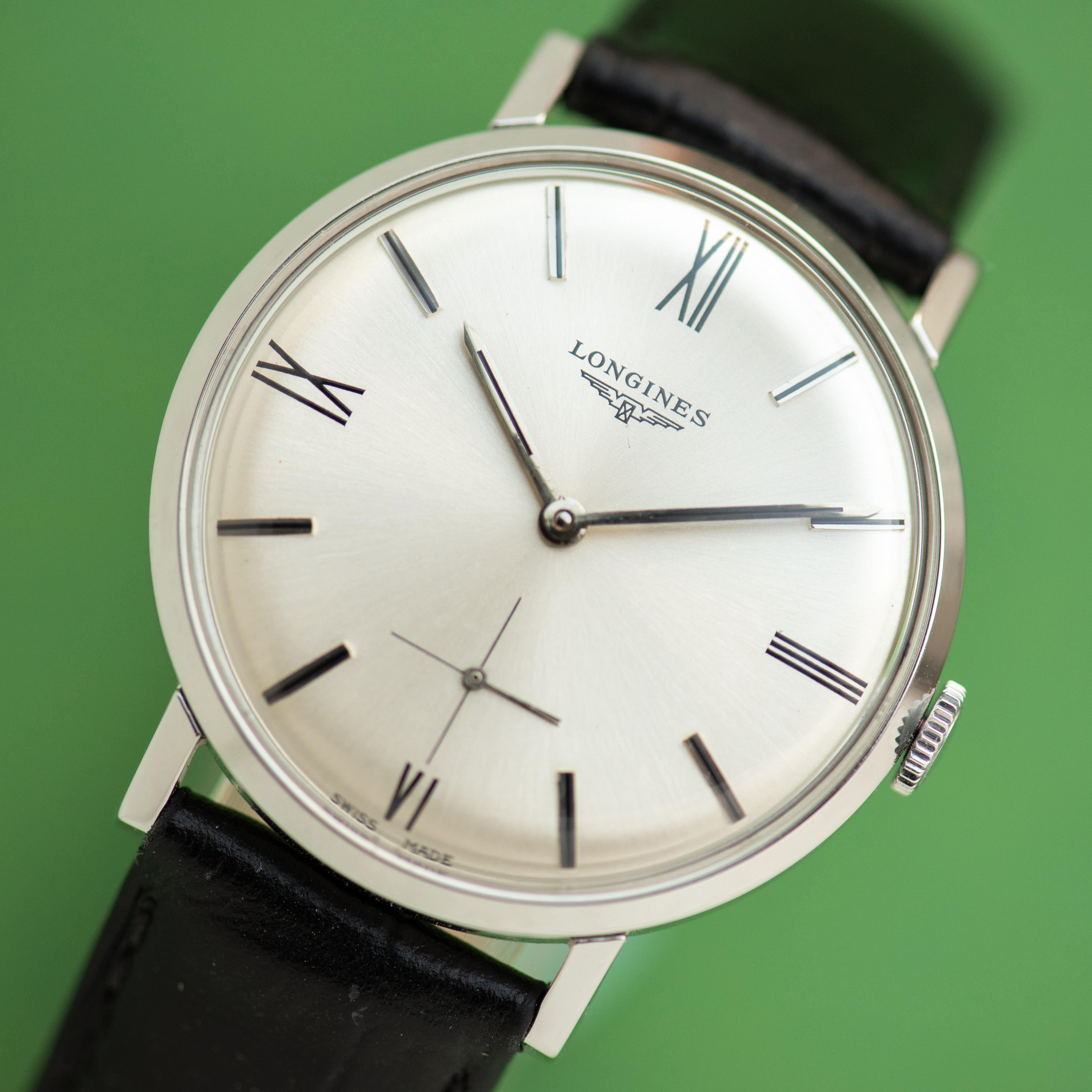 Vue de Longines Dress Watch Roman Numerals Cal 30L Réf 7855