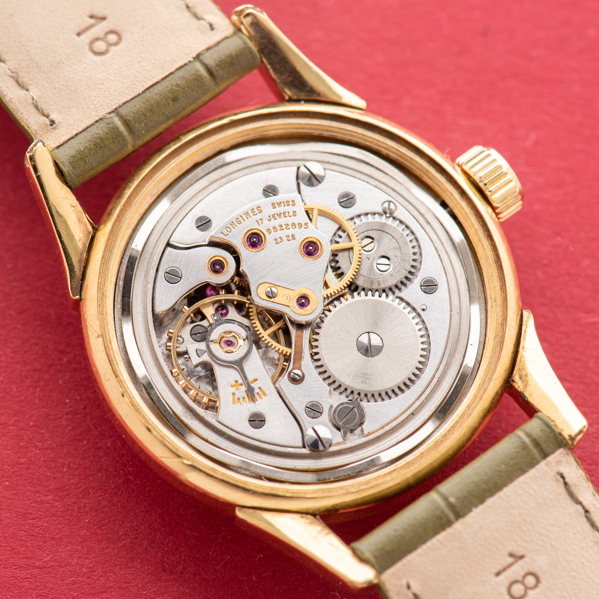 View of Longines Dress Watch Centre Seconds Gold Plated Cal 23 ZS Ref 6246