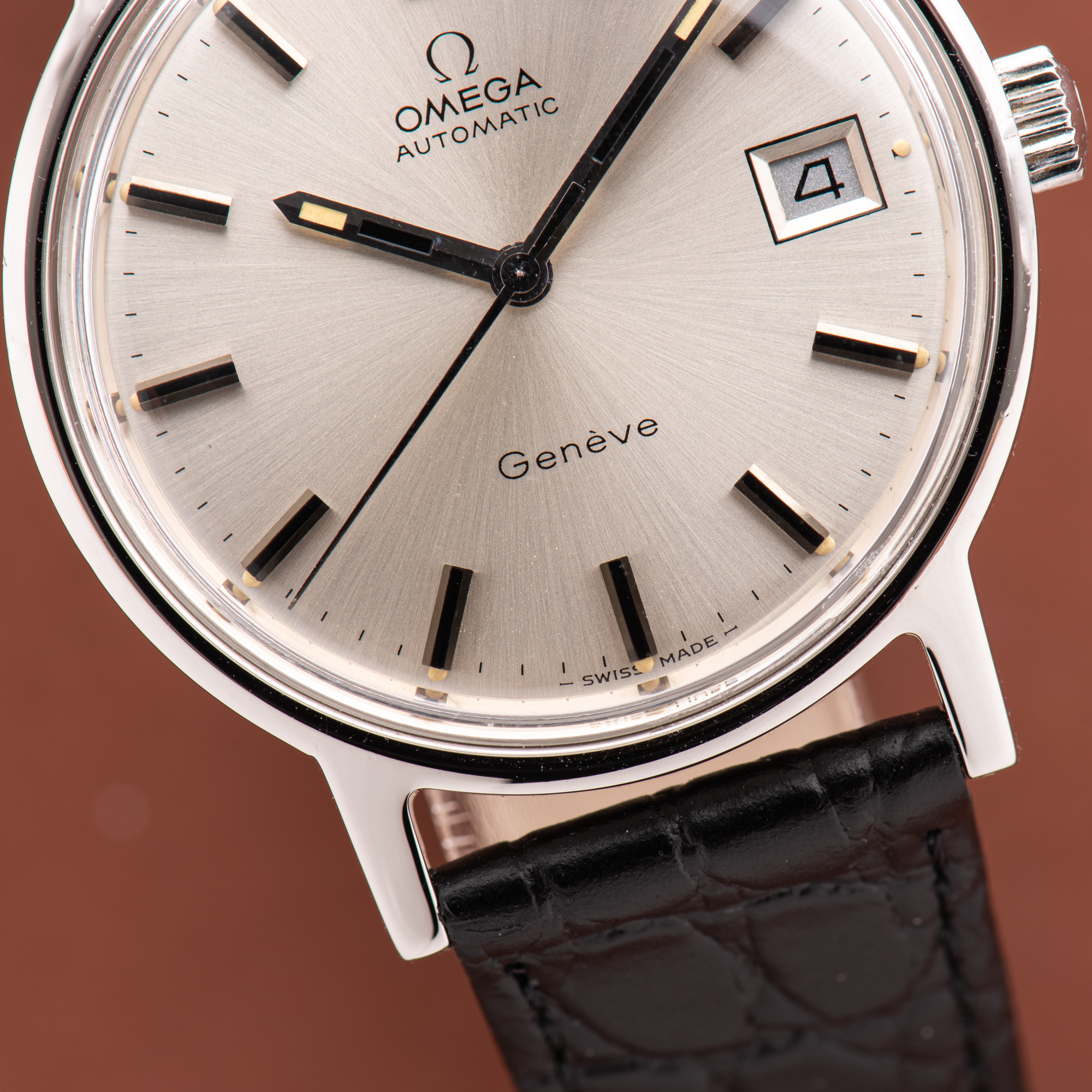 View of Omega Geneva Automatic Date From 1971 Ref 166.0163