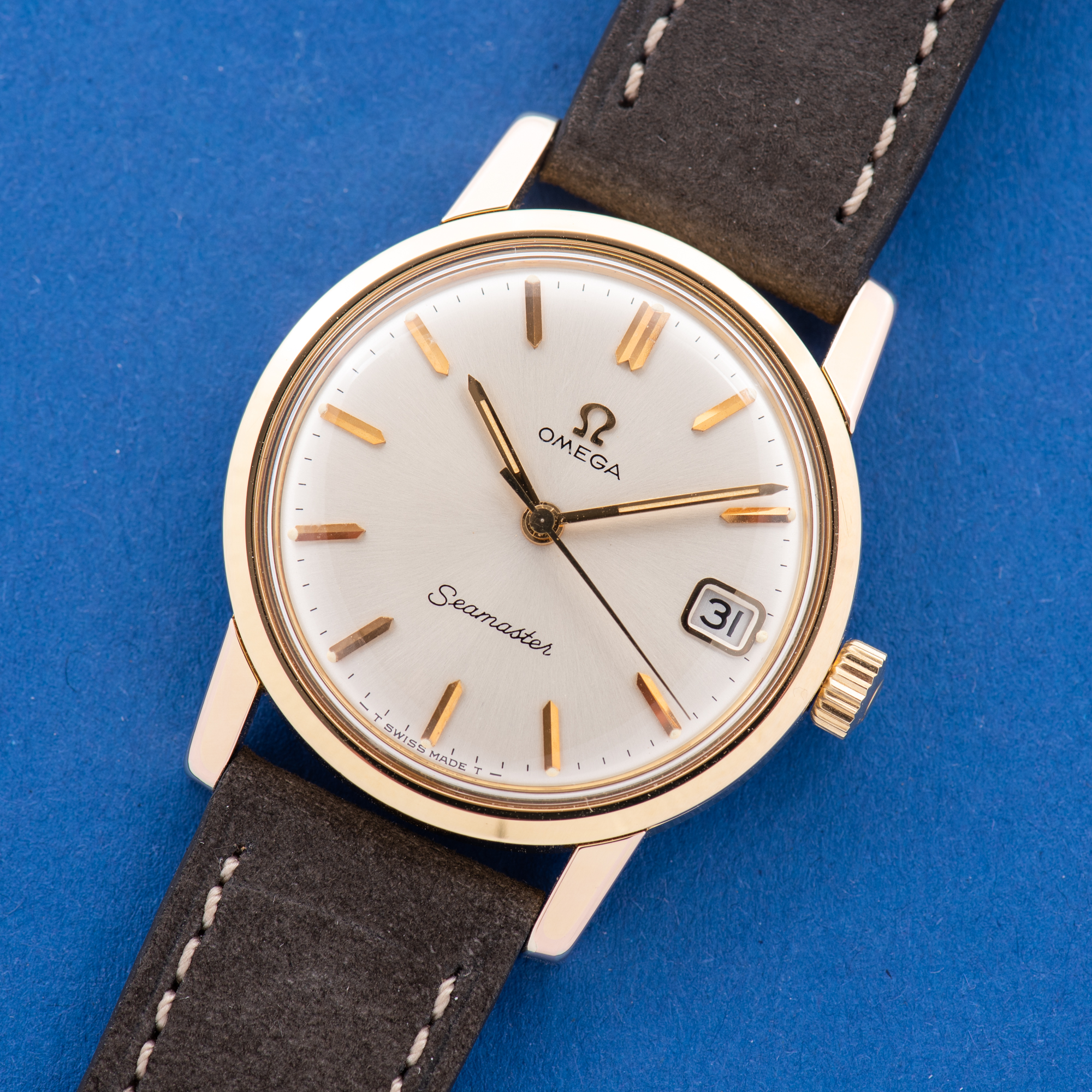 View of Omega Seamaster Date from 1964 Ref 136.005