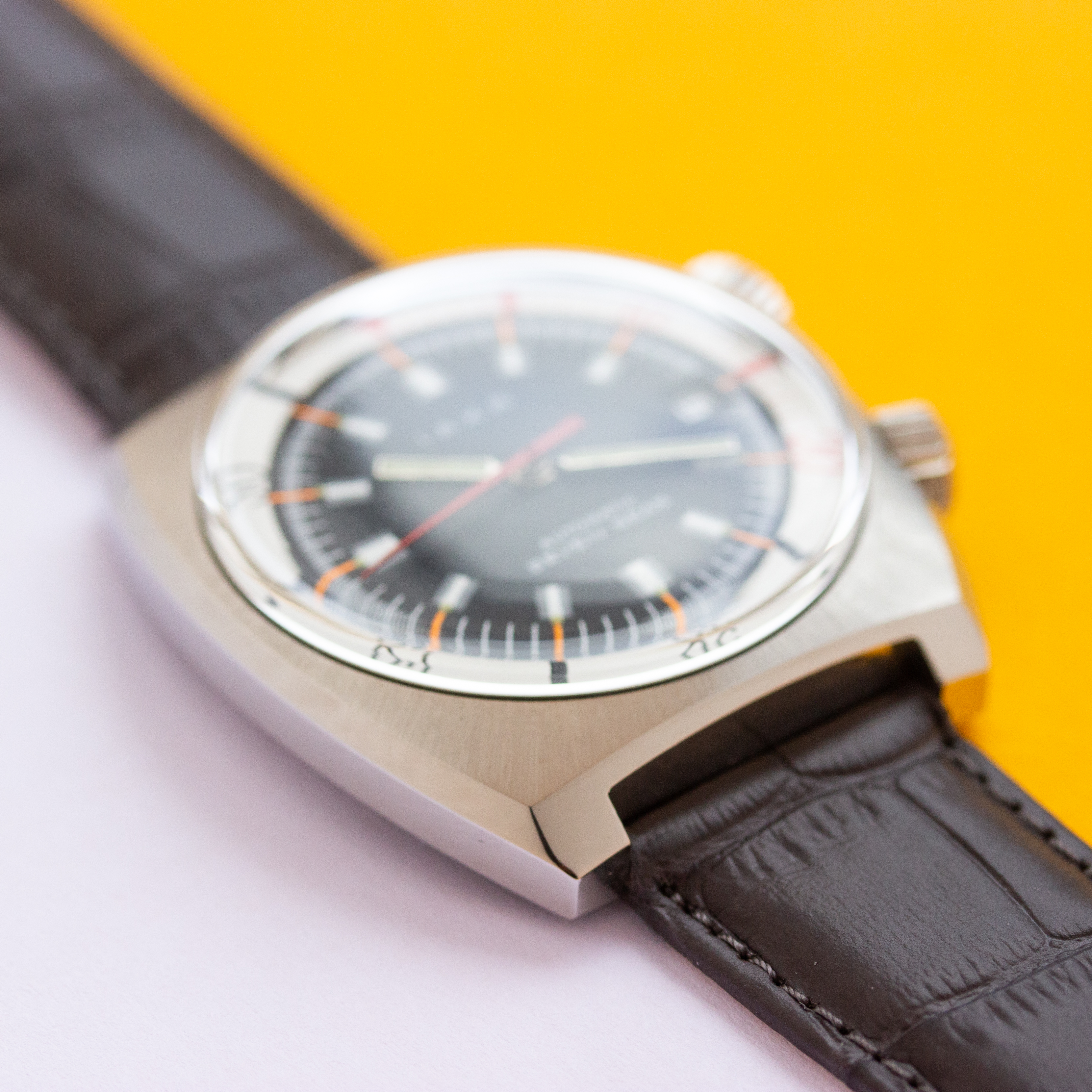 View of IAXA Seven Seas Automatic Super Compressor Diver Piquerez SA EPSA ref 7322