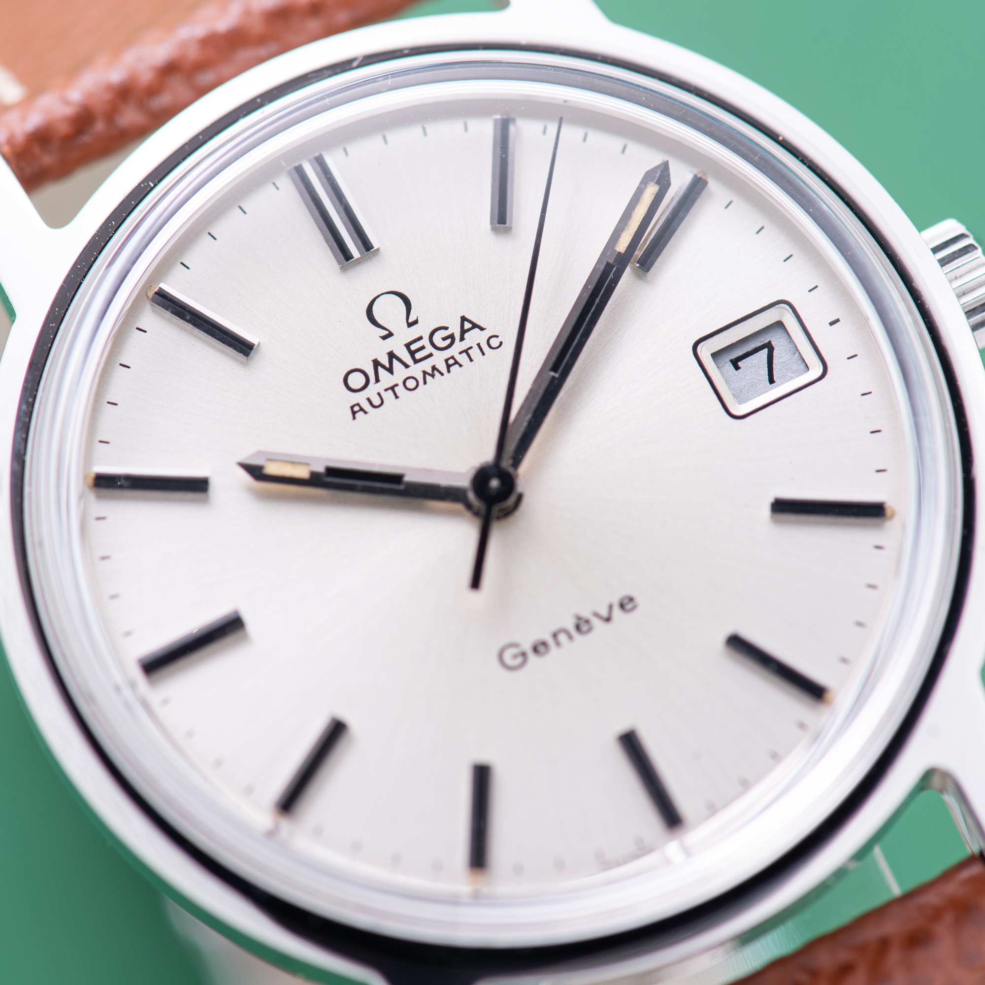 View of Omega Geneva Automatic Date From 1972 Ref 166.0163