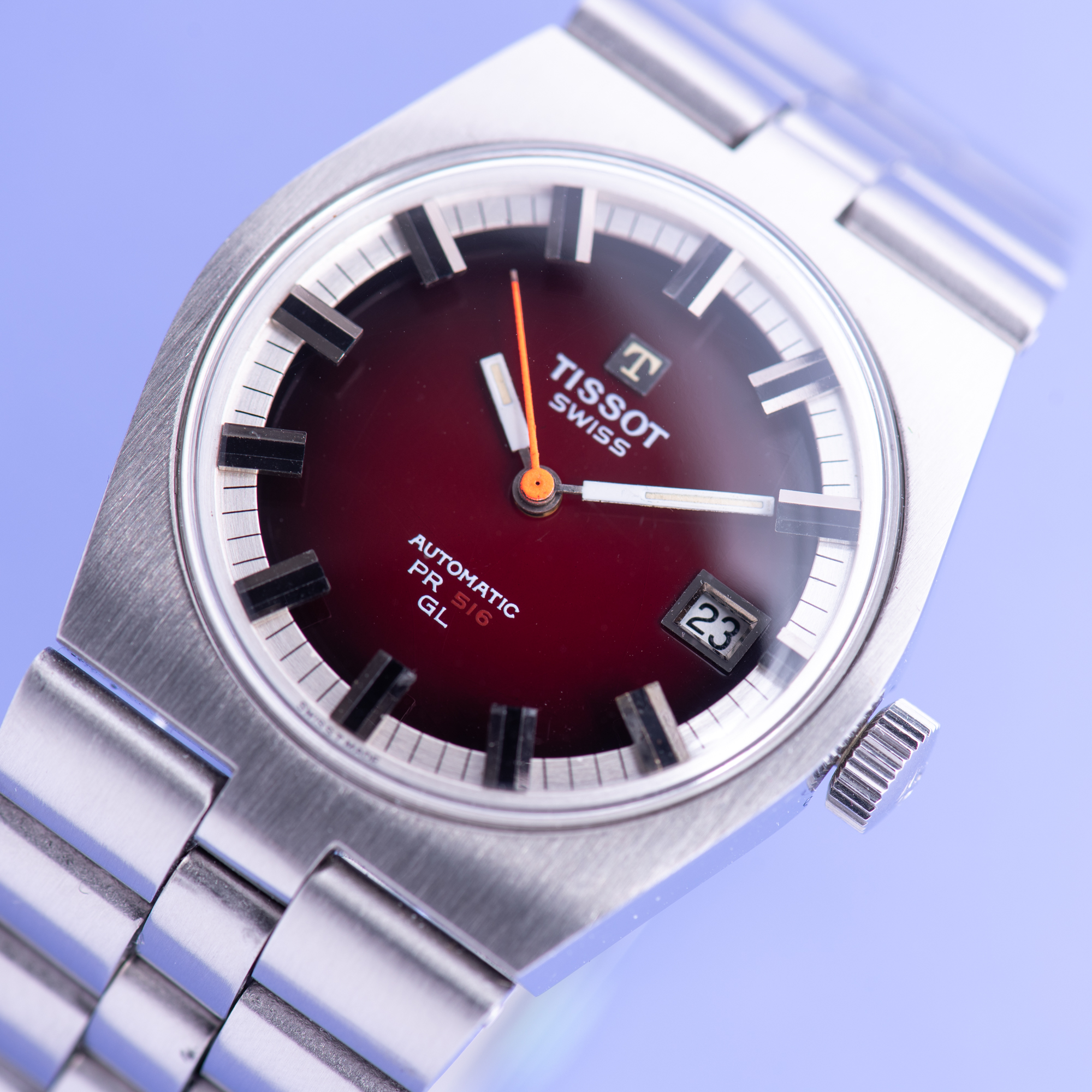 View of Tissot PR516 GL Red Bordeaux Ref 44672-6