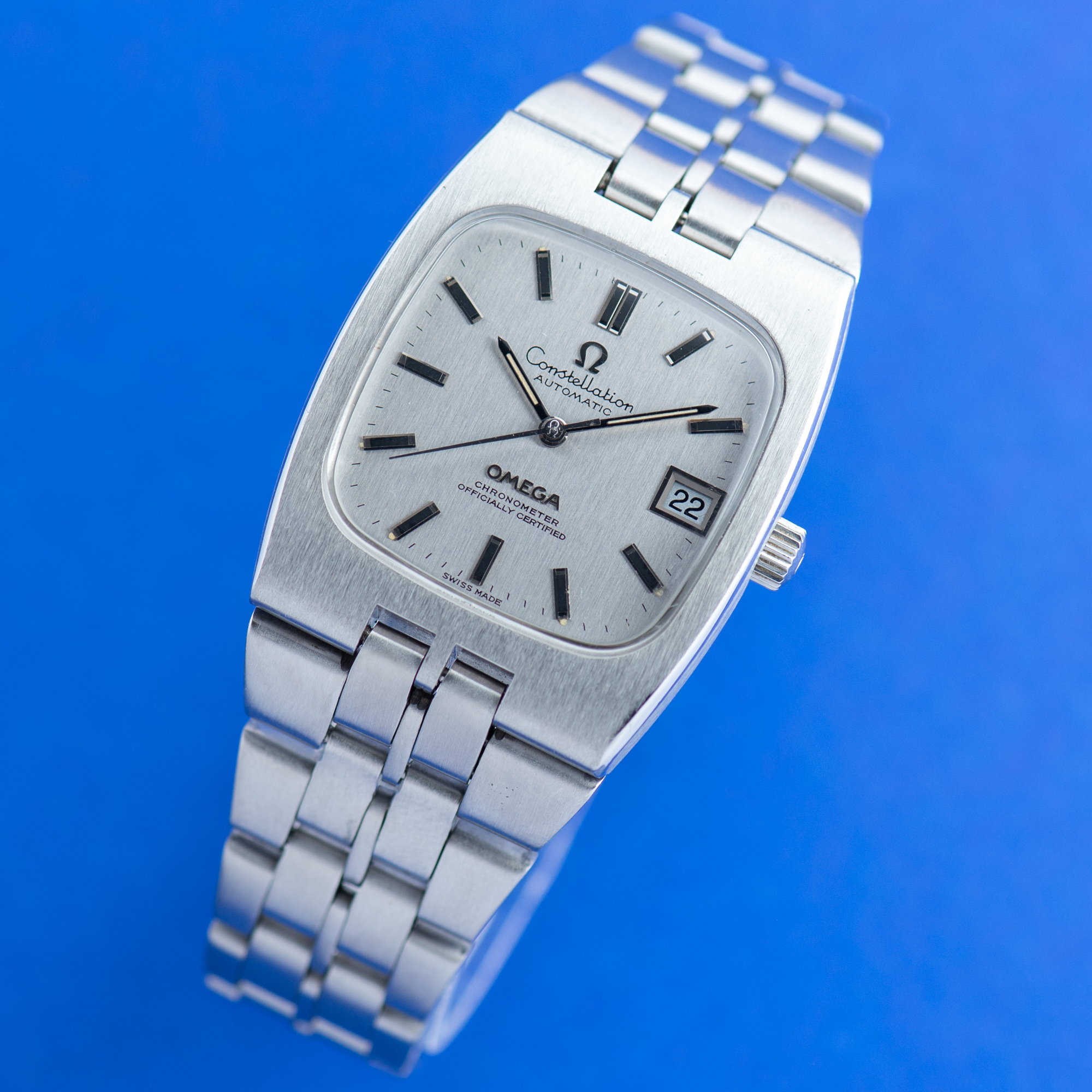 Vue de Omega Constellation Automatc Acier Réf 168.059