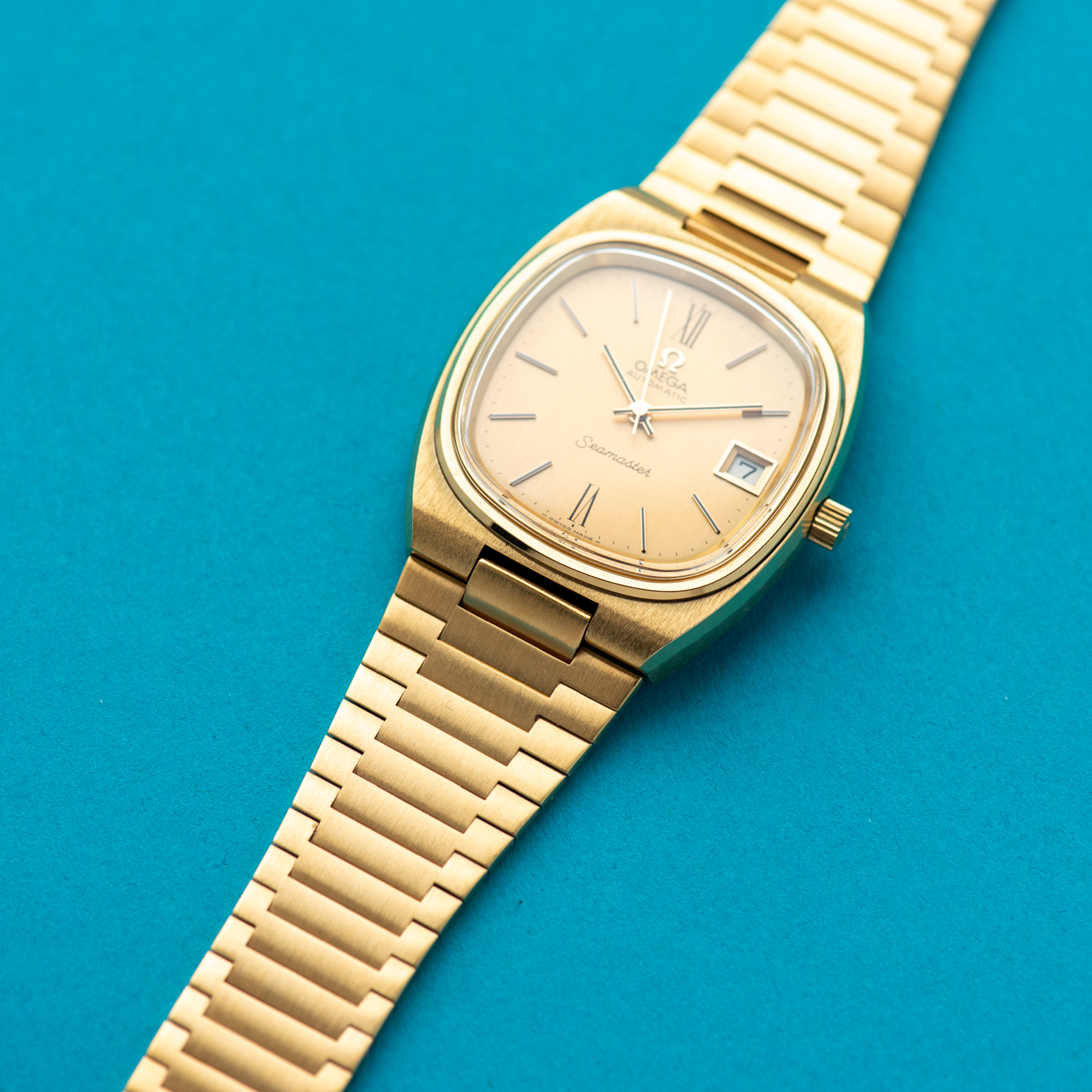 Vue de Omega Seamaster Automatic Date Réf 366.0843 from 1977 NOS