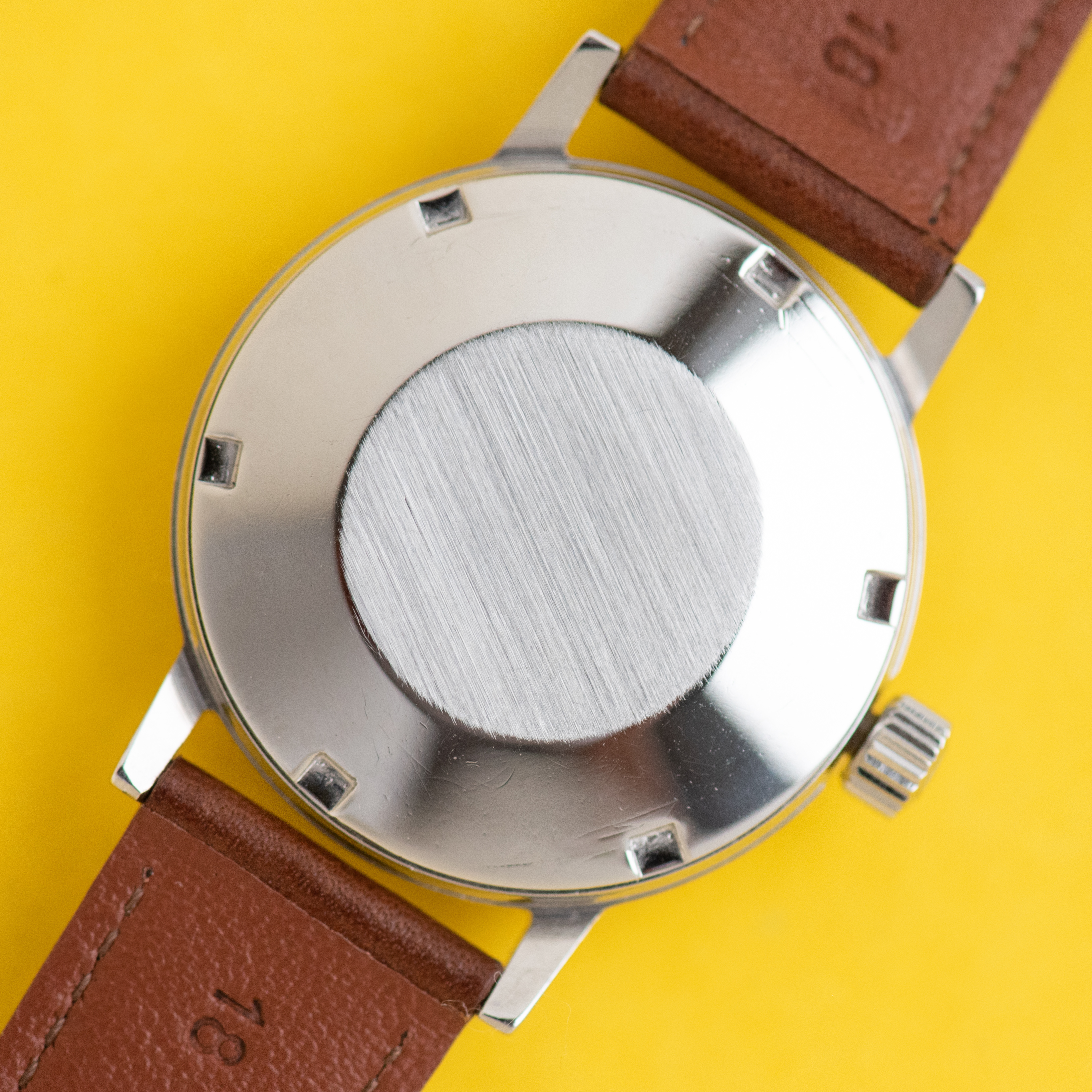 View of Omega Automatic Blue Rare Bullseye Dial Ref 166.0098