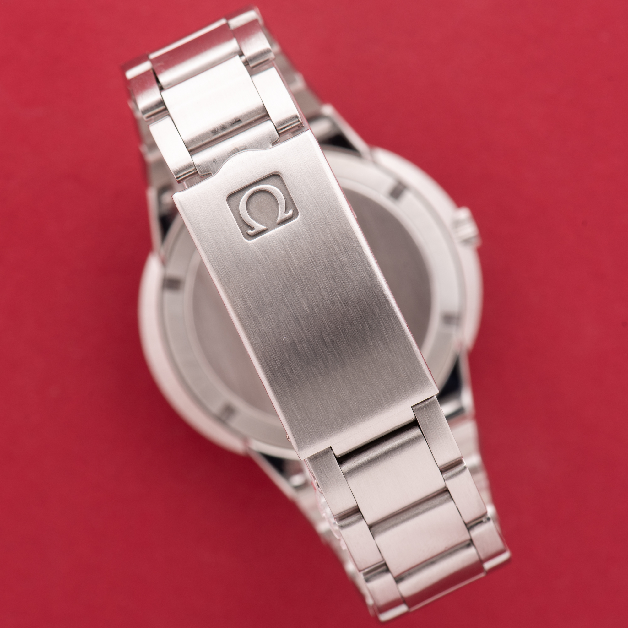 View of Omega Geneva Dynamic Racing Blue Dial Ref 135.333