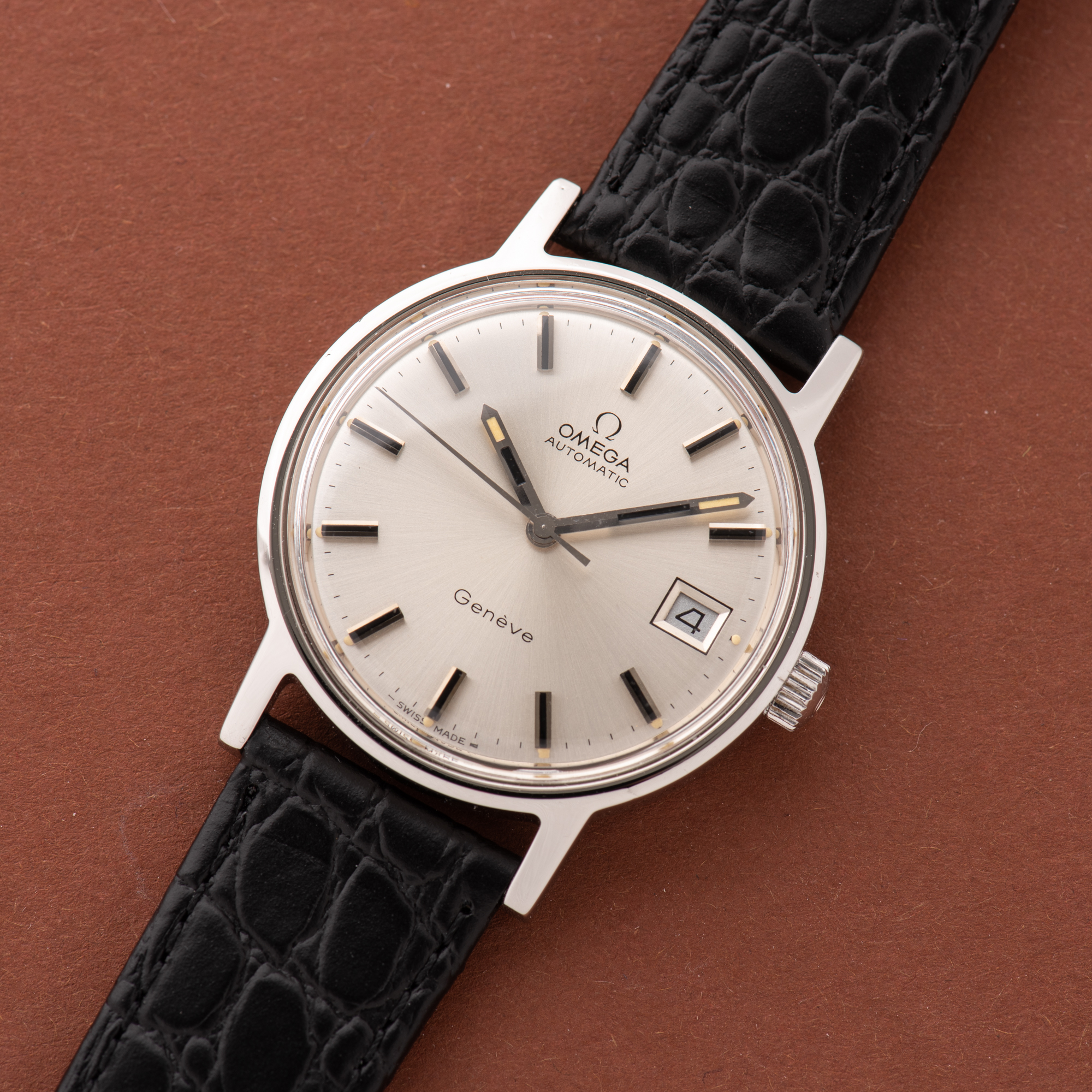 View of Omega Geneva Automatic Date From 1971 Ref 166.0163