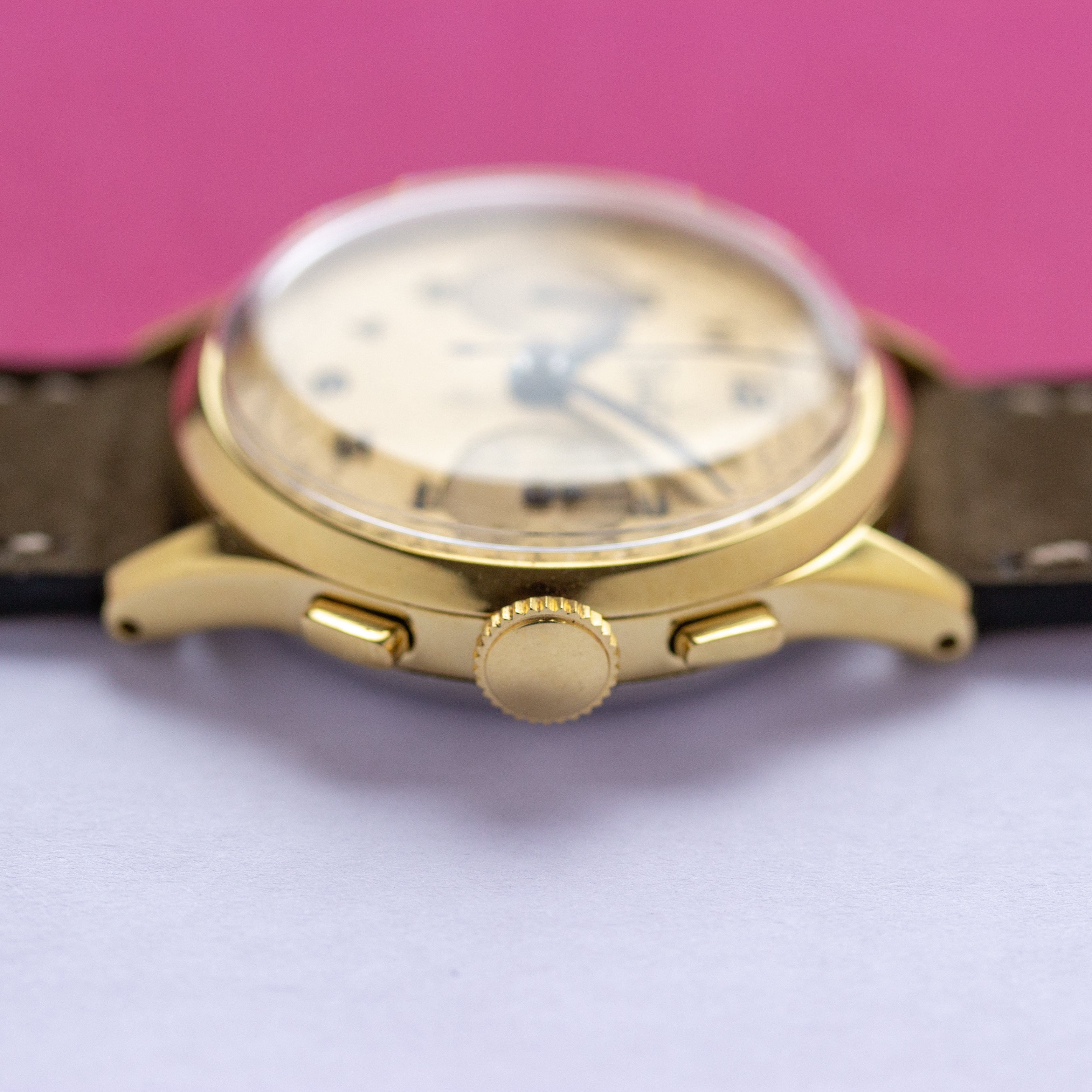 View of Bovet Chronograph Radium Dial Landeron 51