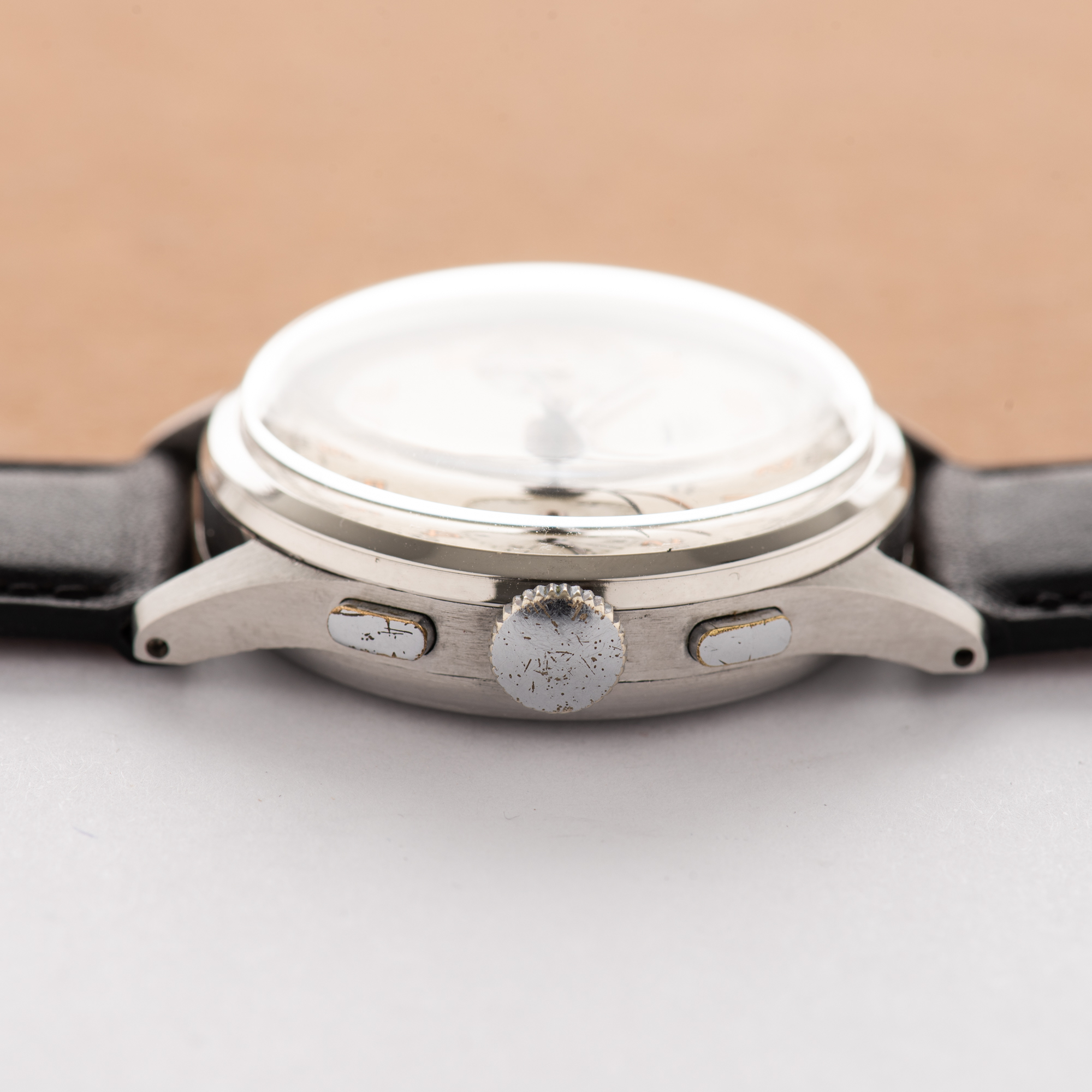 Zicht op Bovet Chronogaph 1940s Landeron 51