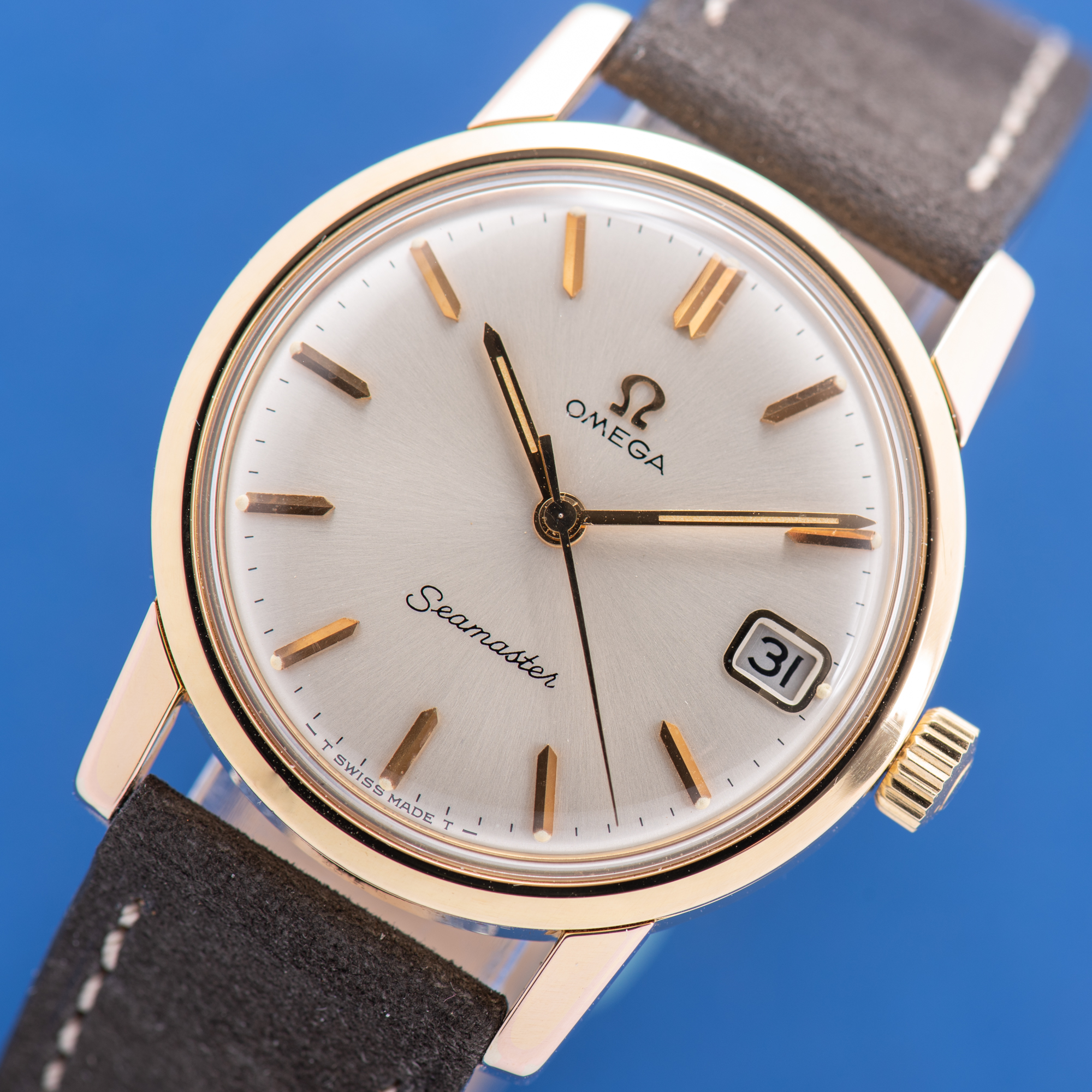 View of Omega Seamaster Date from 1964 Ref 136.005