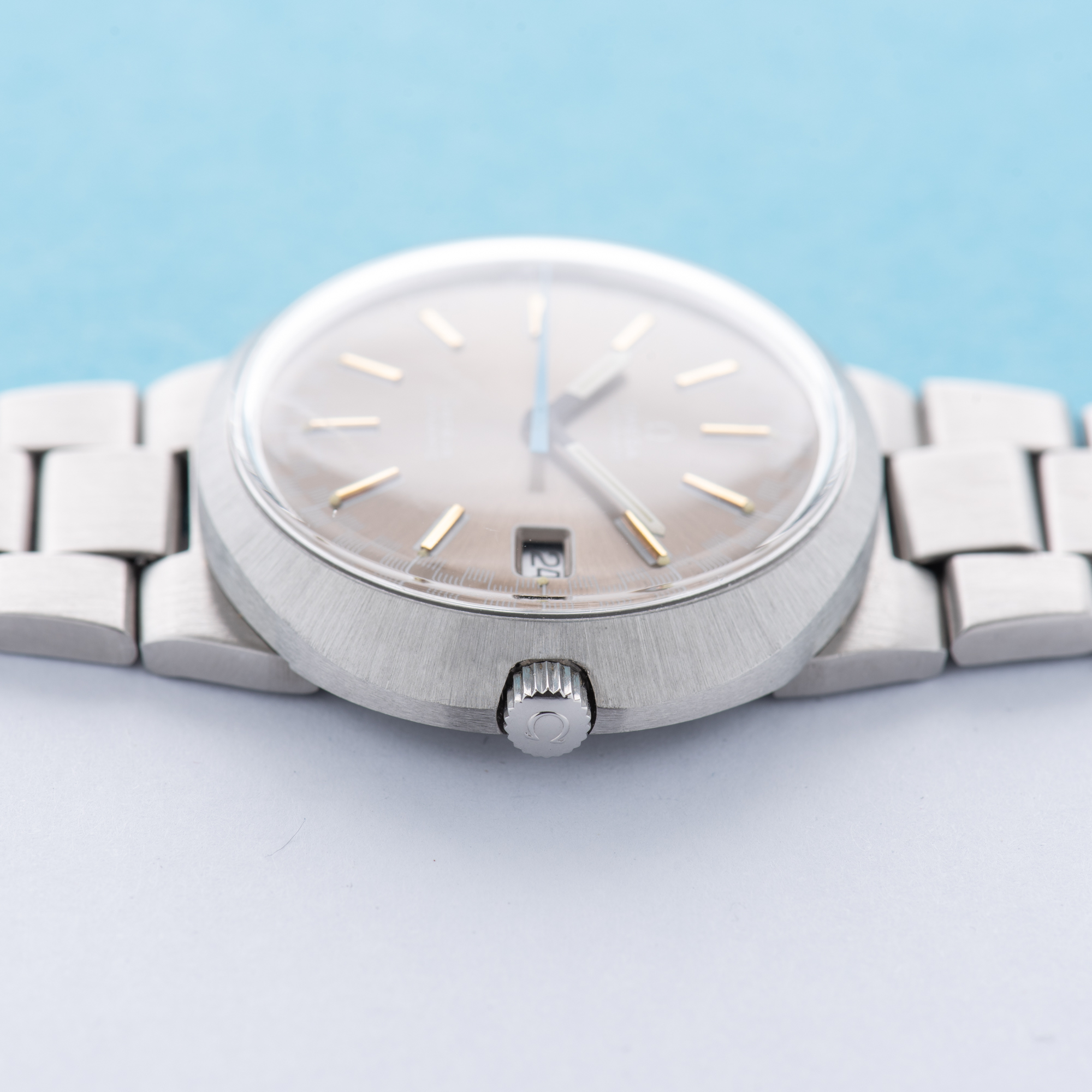 View of Omega Geneva Dynamic Automatic Racing Brown Dial Ref 166.039