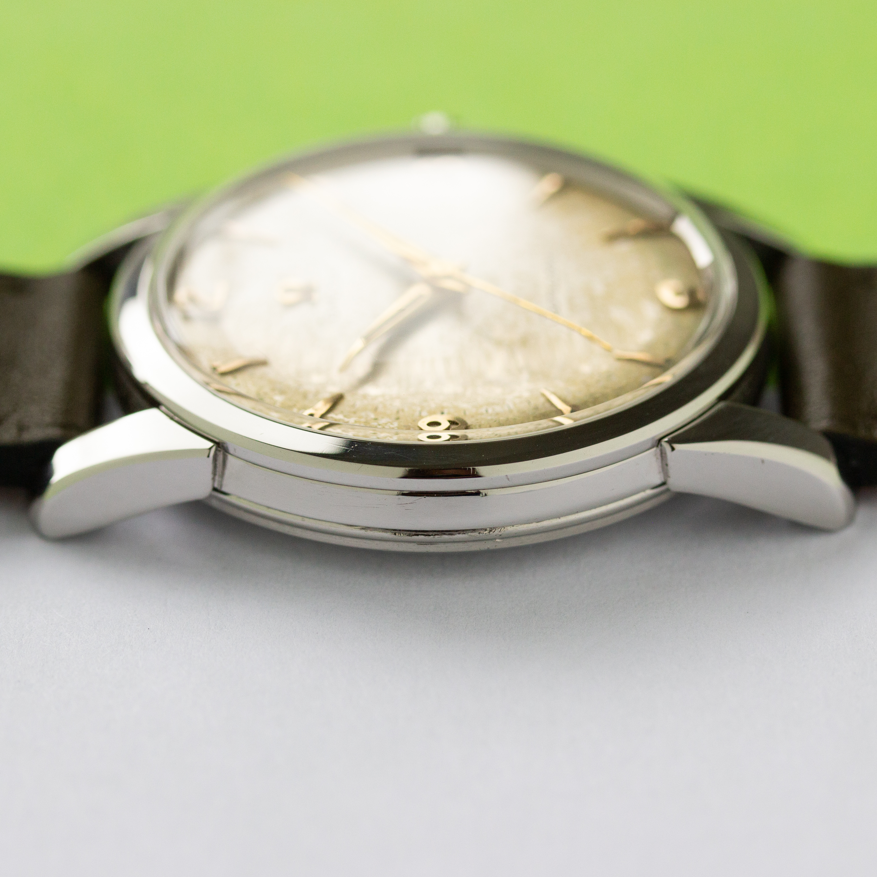 View of Omega Seamaster Patina Beefy Lugs Ref 2759