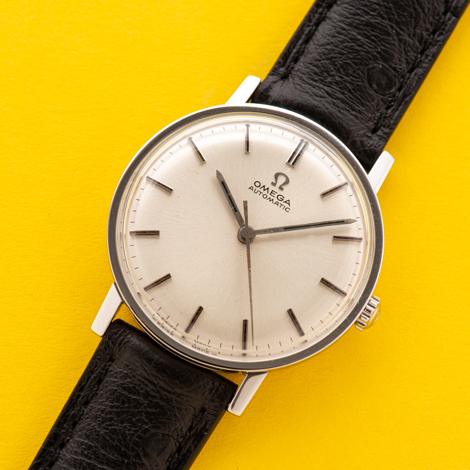 View of Omega Automatic Dress Watch Steel from 1965 Ref 161.009