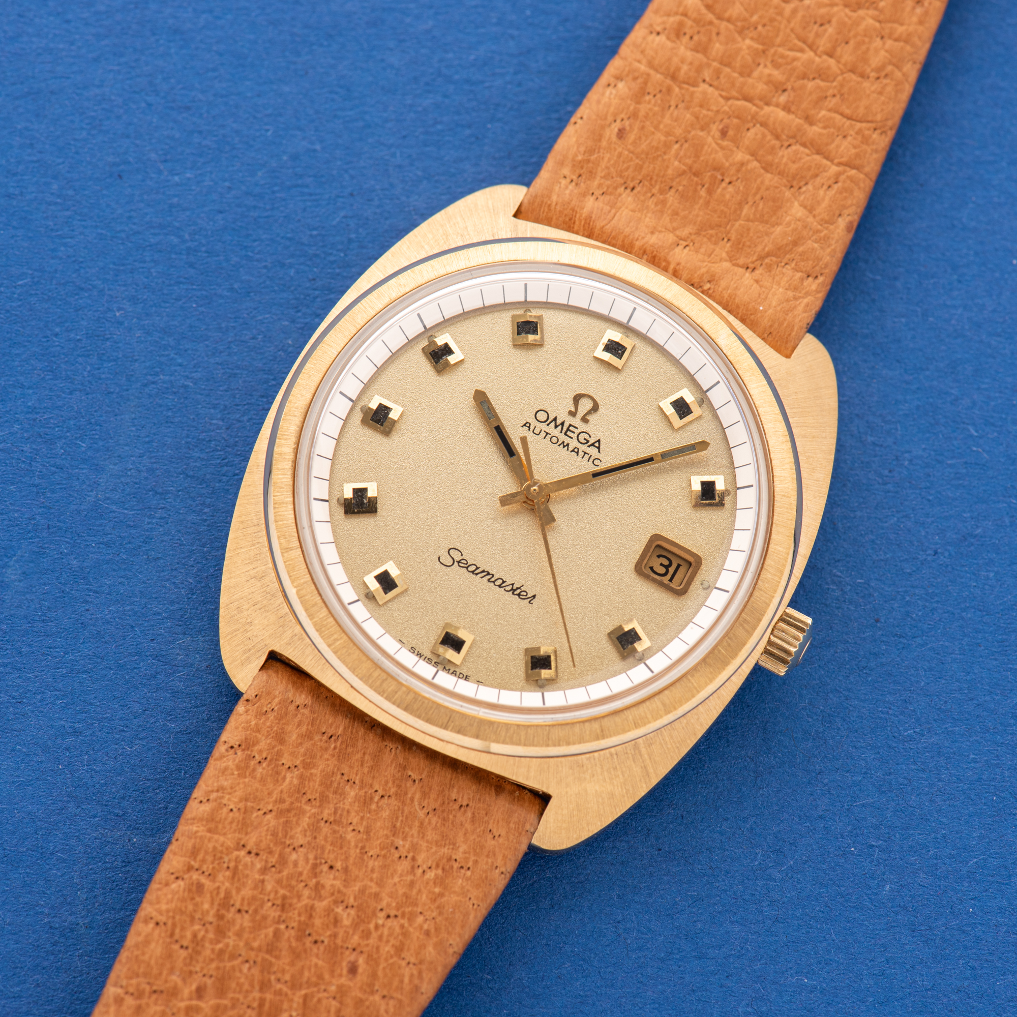 View of Omega Seamaster Automatic Jumbo Star Dial from 1969 Réf 166.065