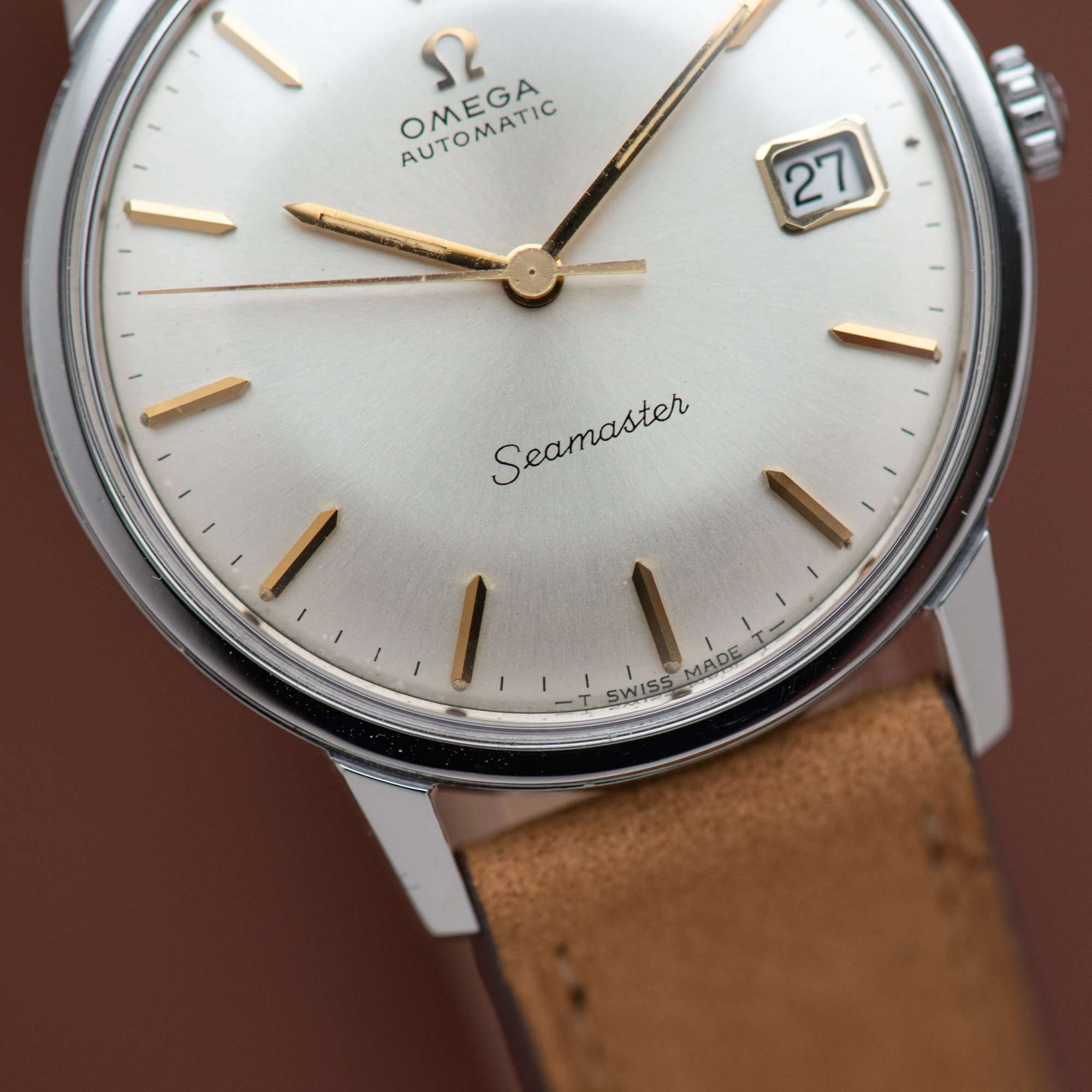View of Omega Seamaster Automatic Date Ref 166.002 from 1965