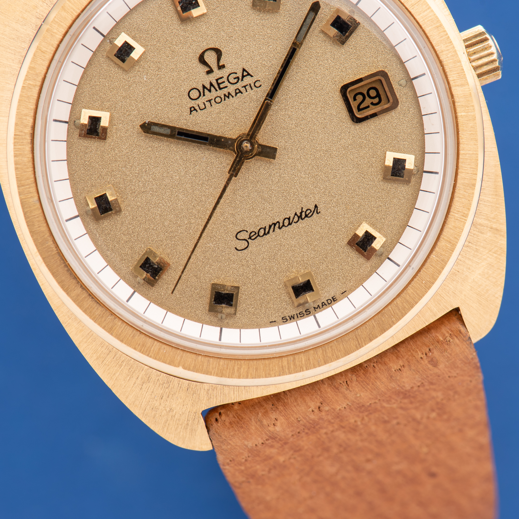 View of Omega Seamaster Automatic Jumbo Star Dial from 1969 Réf 166.065