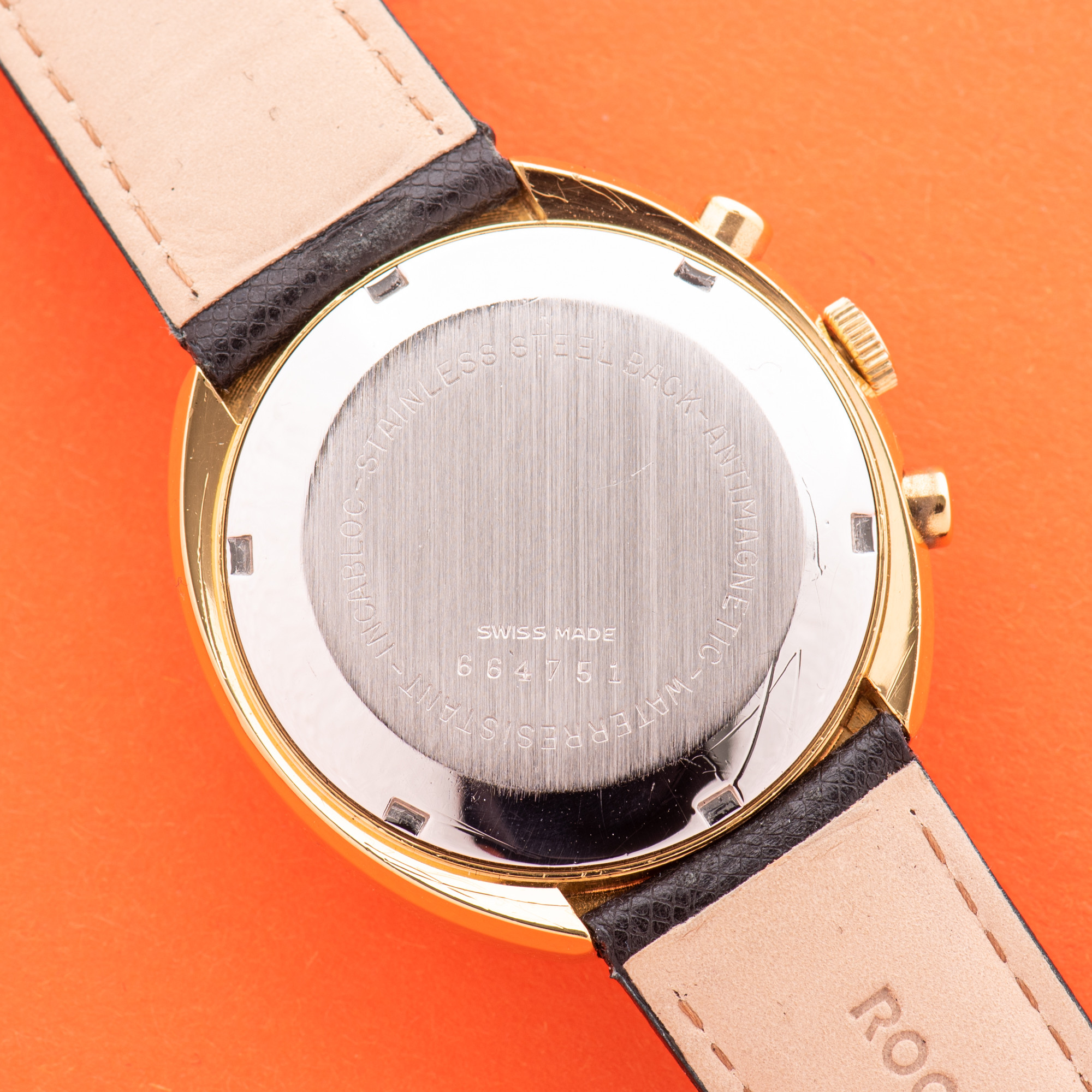 View of Iaxa Incabloc Chronograph 17rubis valjoux 7734