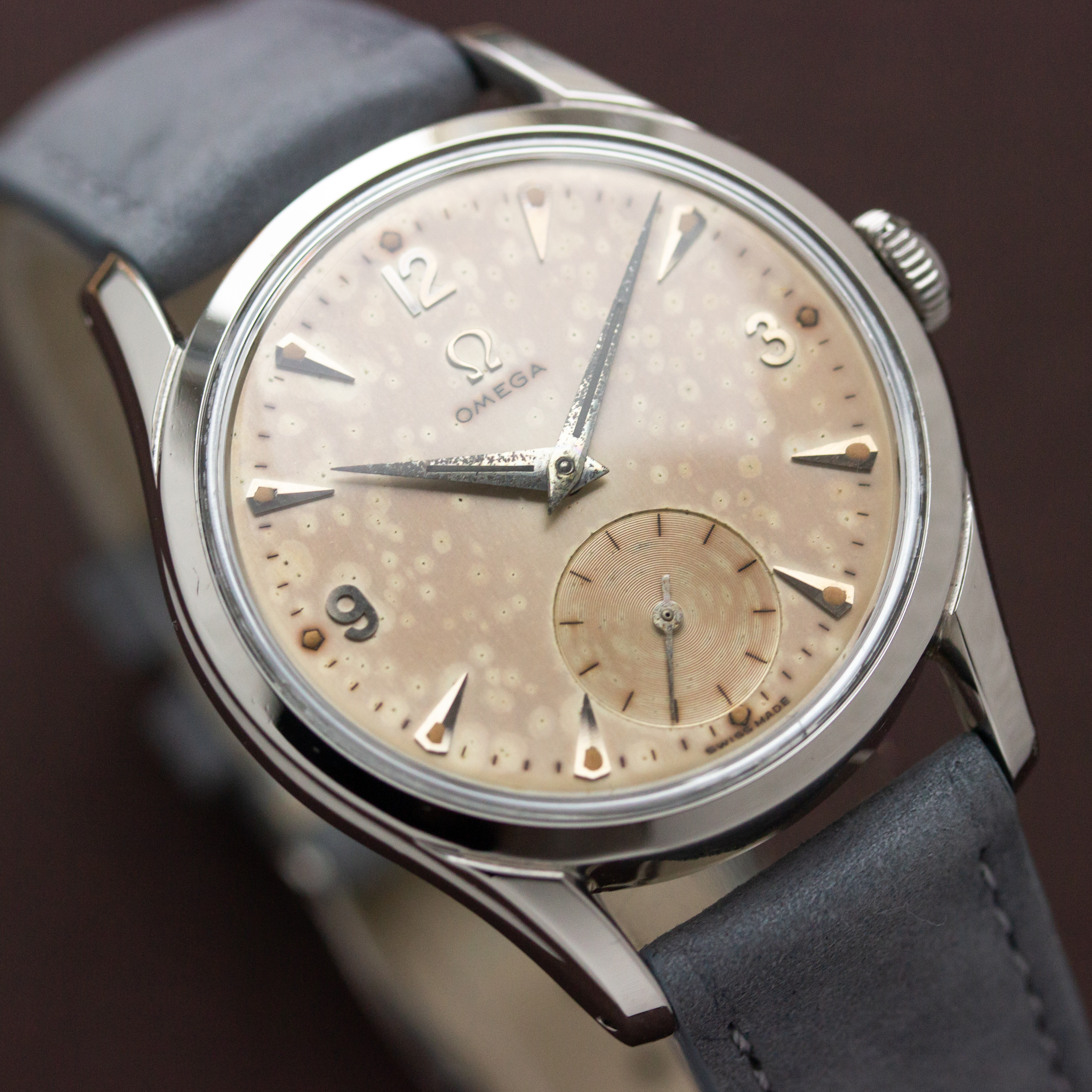 View of Omega Pre-Seamaster Dress Sub Second Ref 2639 from 1951