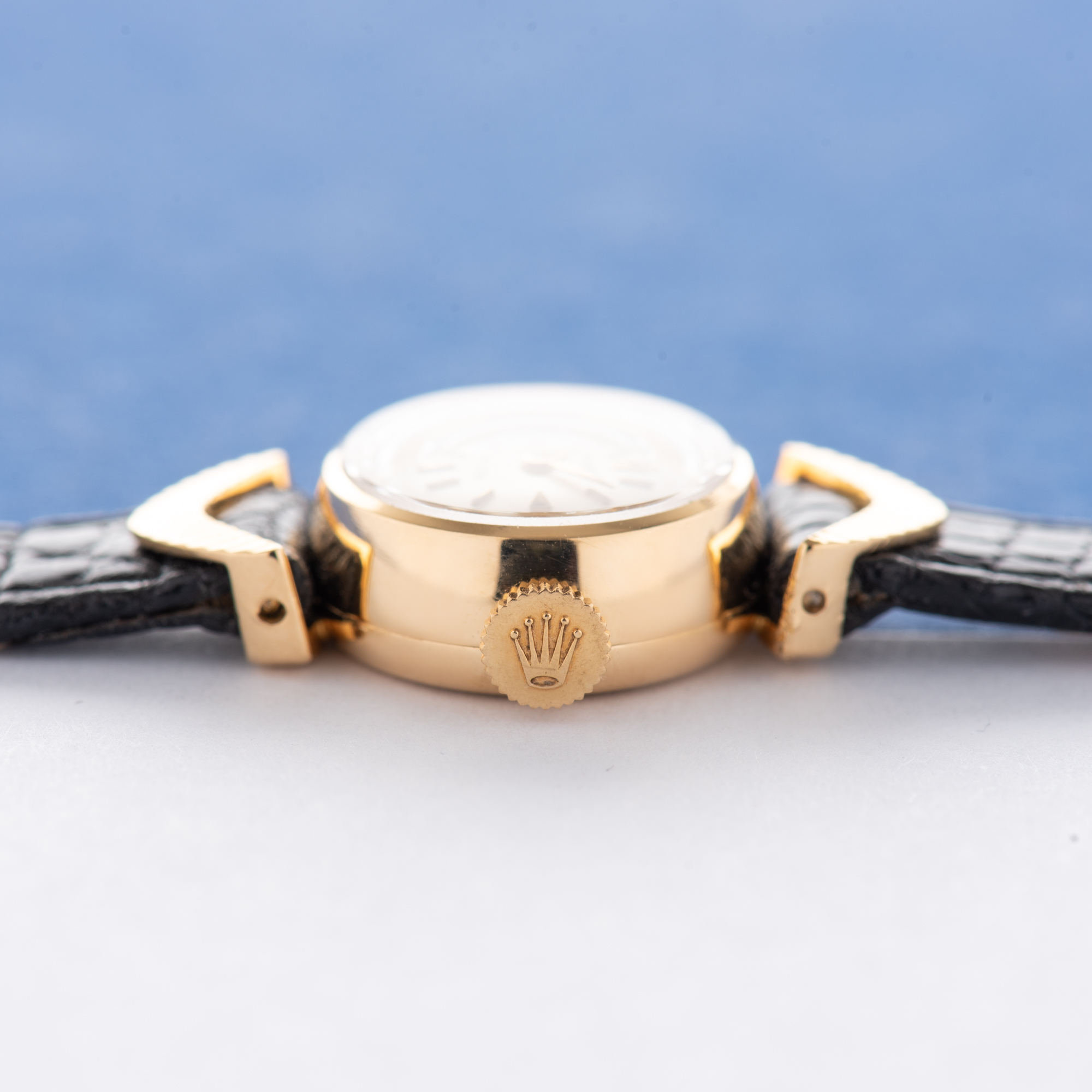 View of Rolex Precision Cocktail watch 18K Yellow Gold Ref 2132