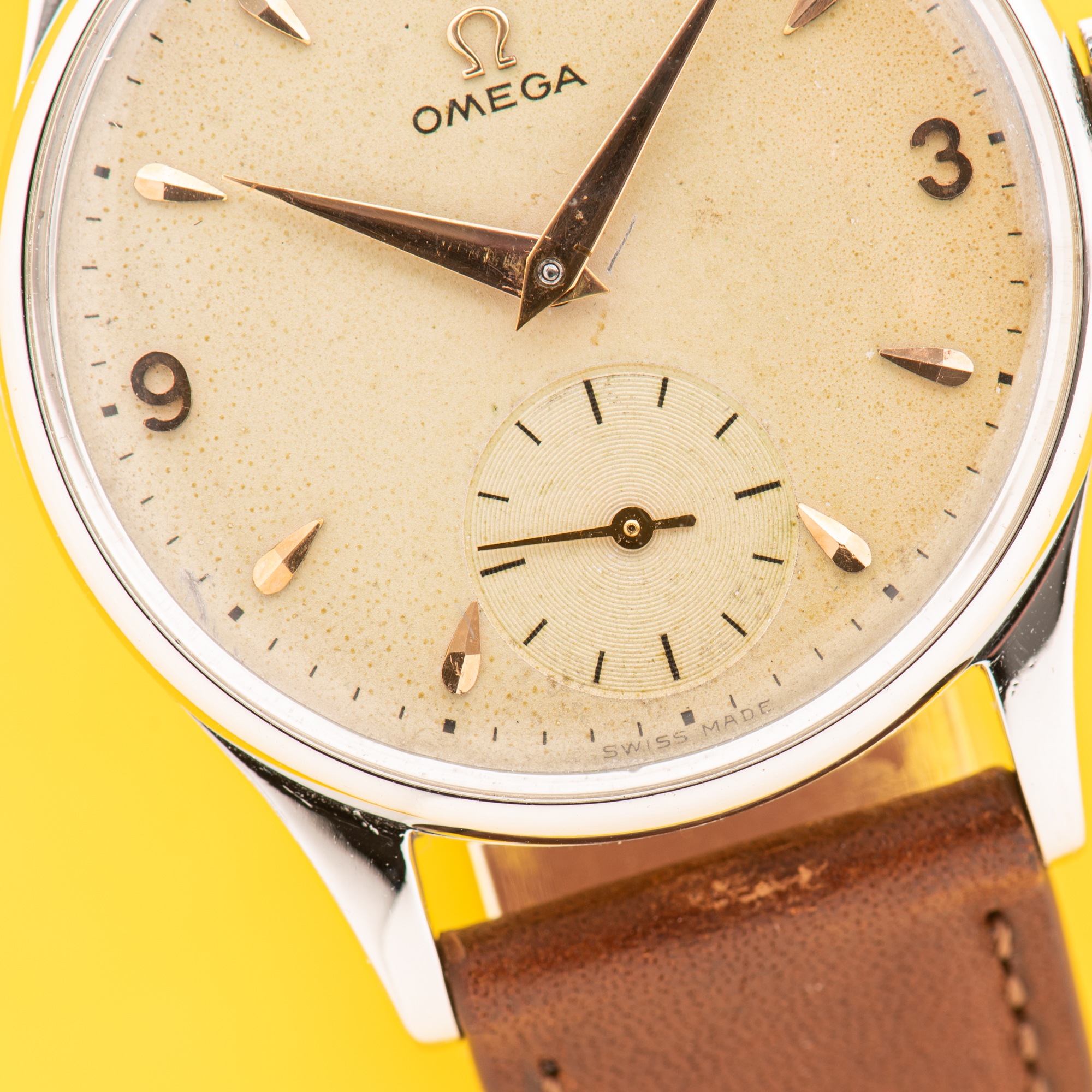 Zicht op Omega Jurk Kleine Seconden Cal 265 vanaf 1950 Ref 2540