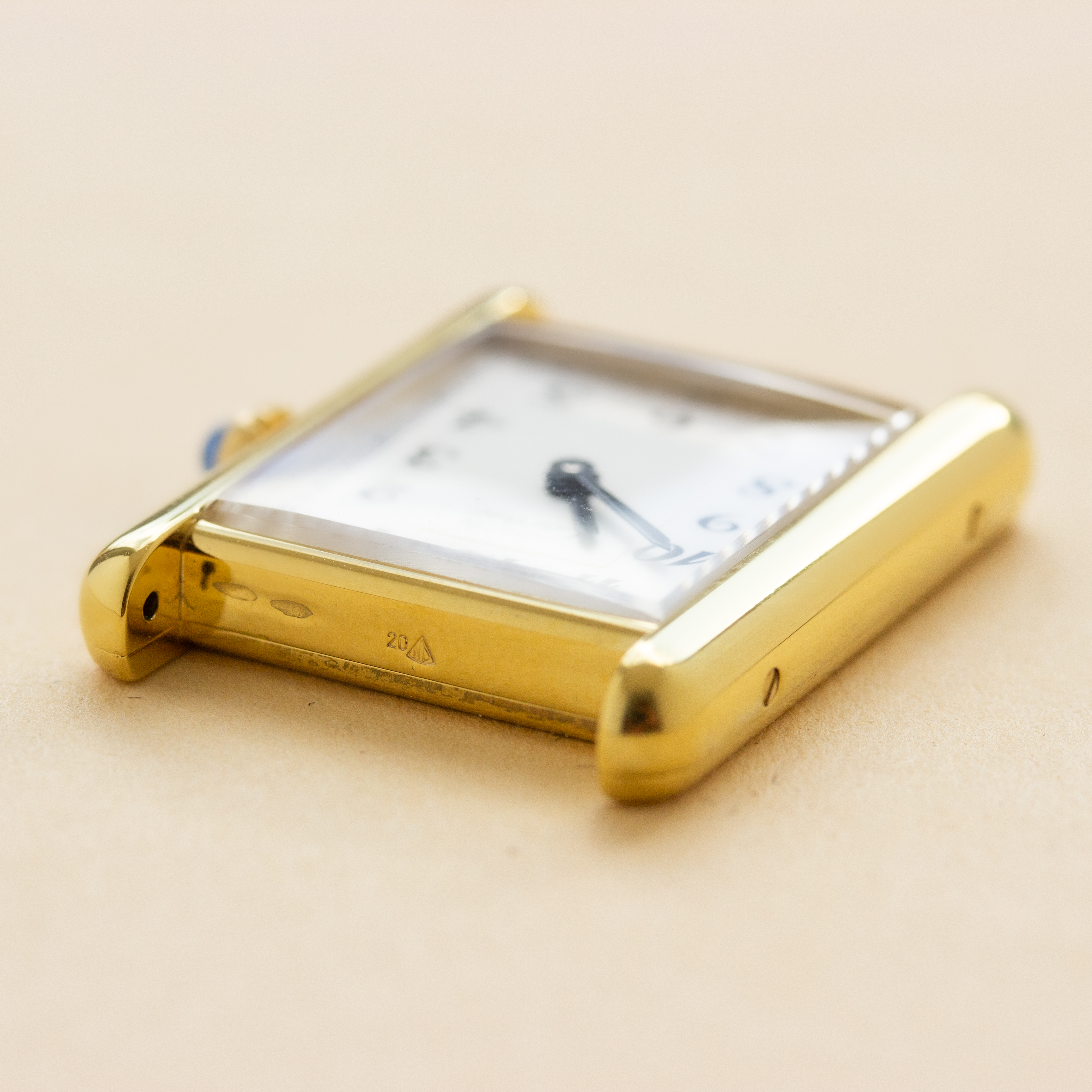 Vue de Cartier Must de Tank Vermeil Big Grand Size Breguet Dial Réf 590005
