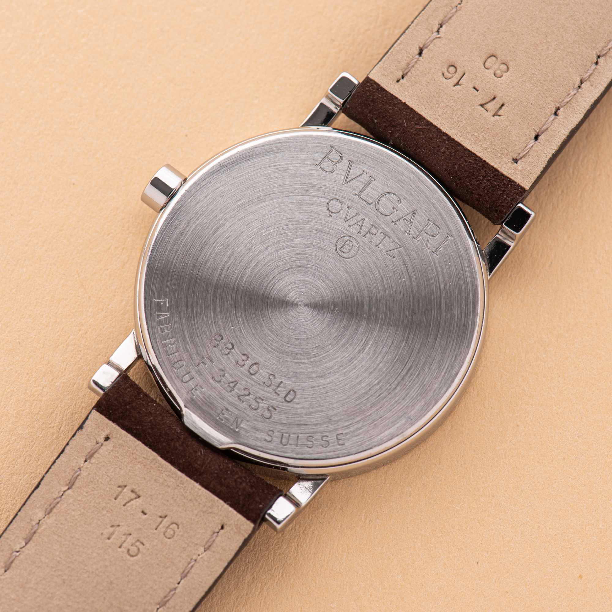 Vue de Bulgari Diagono Solotempo Date 30 Black Matte Dial Réf BB30SLD
