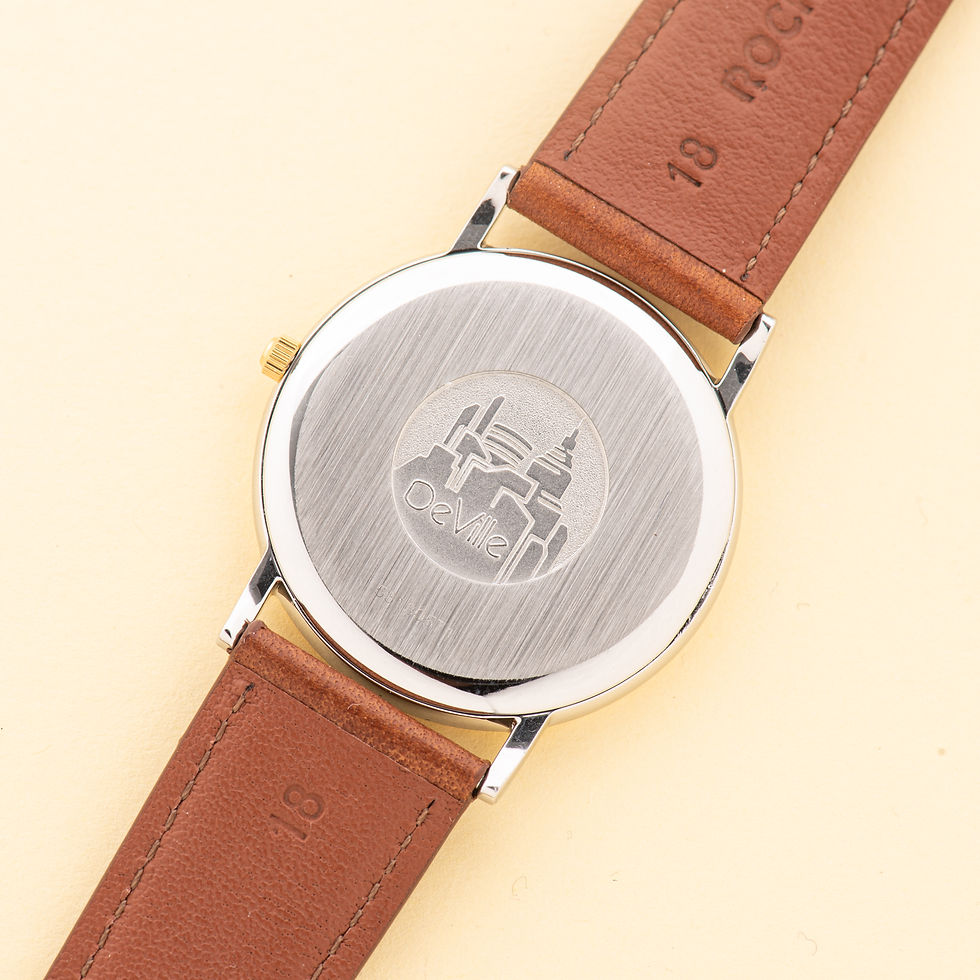 Thumbnail: Omega de Ville Quartz Gold Steel Blue Dial Réf 196 2430