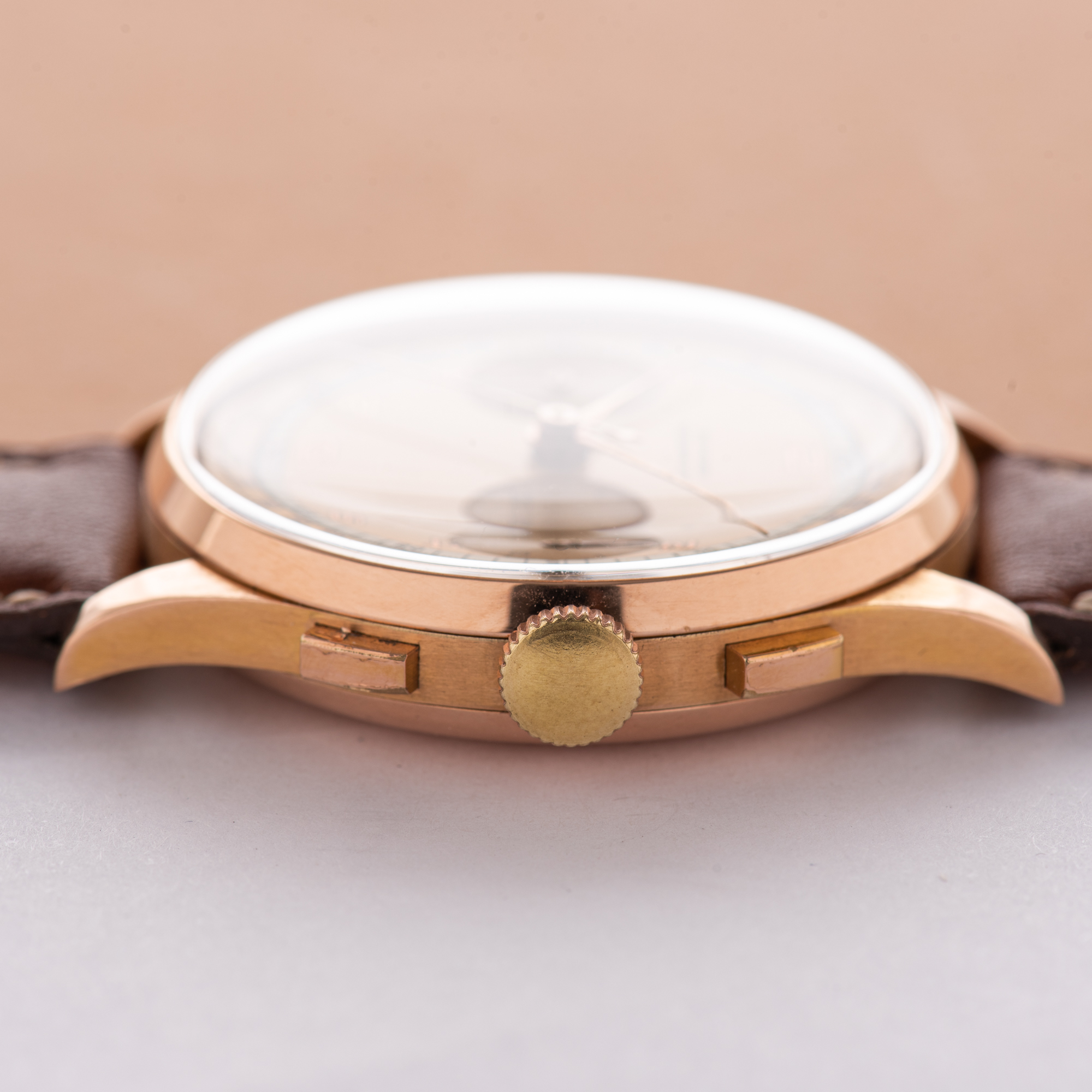 View of Bucherer Bi-Compax Chronograph Suisse 18K Rosé Gold Oversize