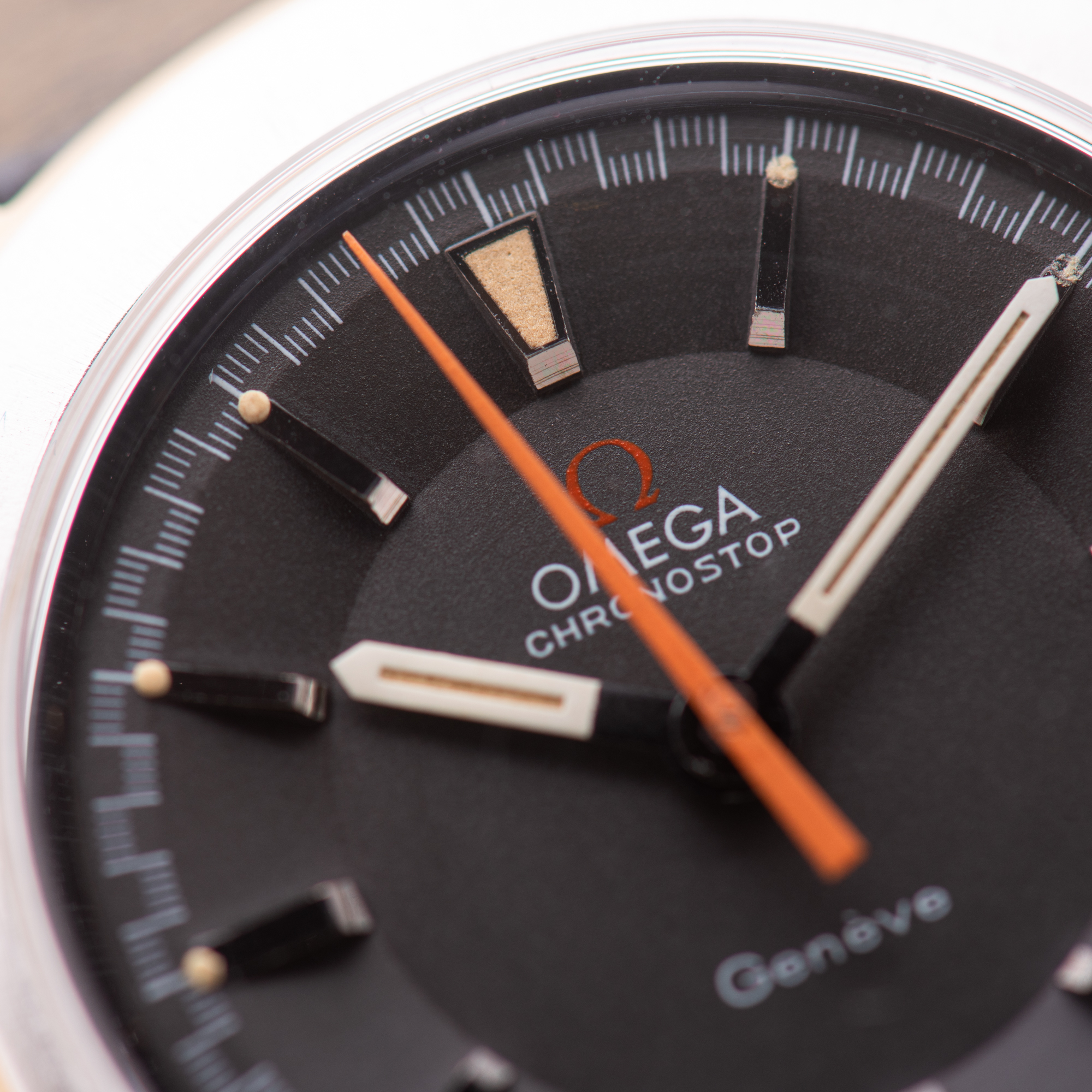 View of Omega Genève Chronostop from 1968 Cal 865 Réf 145.010