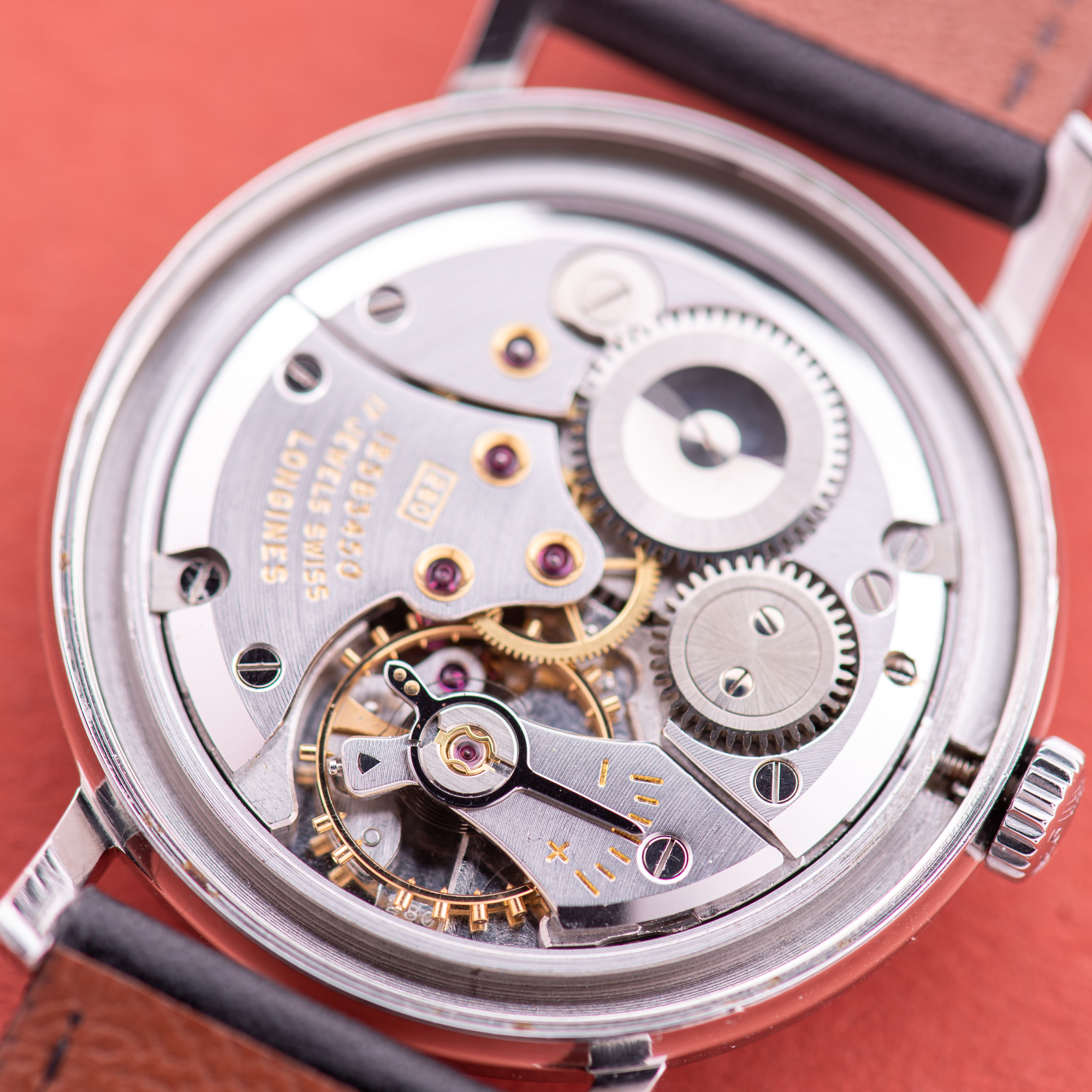 View of Longines Dress Watch Centre Seconds Steel Cal 280 Réf 7159